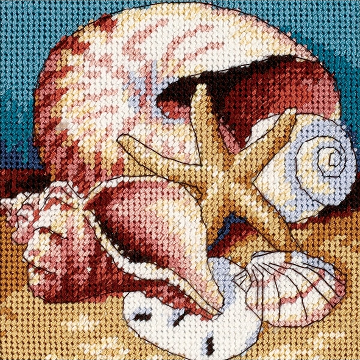 Wilton Dimensions Needlecrafts Needlepoint, Shell Collage, by The Yard ...