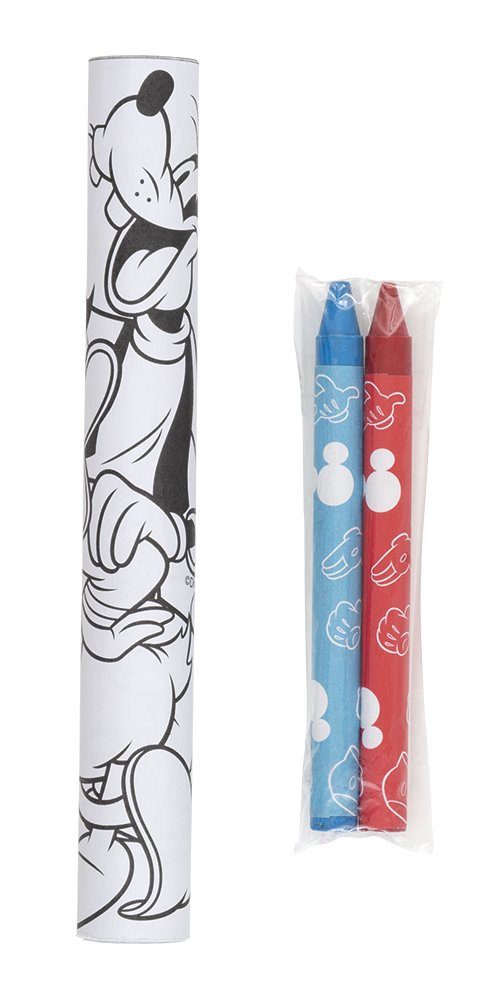 Disney Mickey Mouse Paper Coloring Rolls &#x26; Crayons  - 3ct
