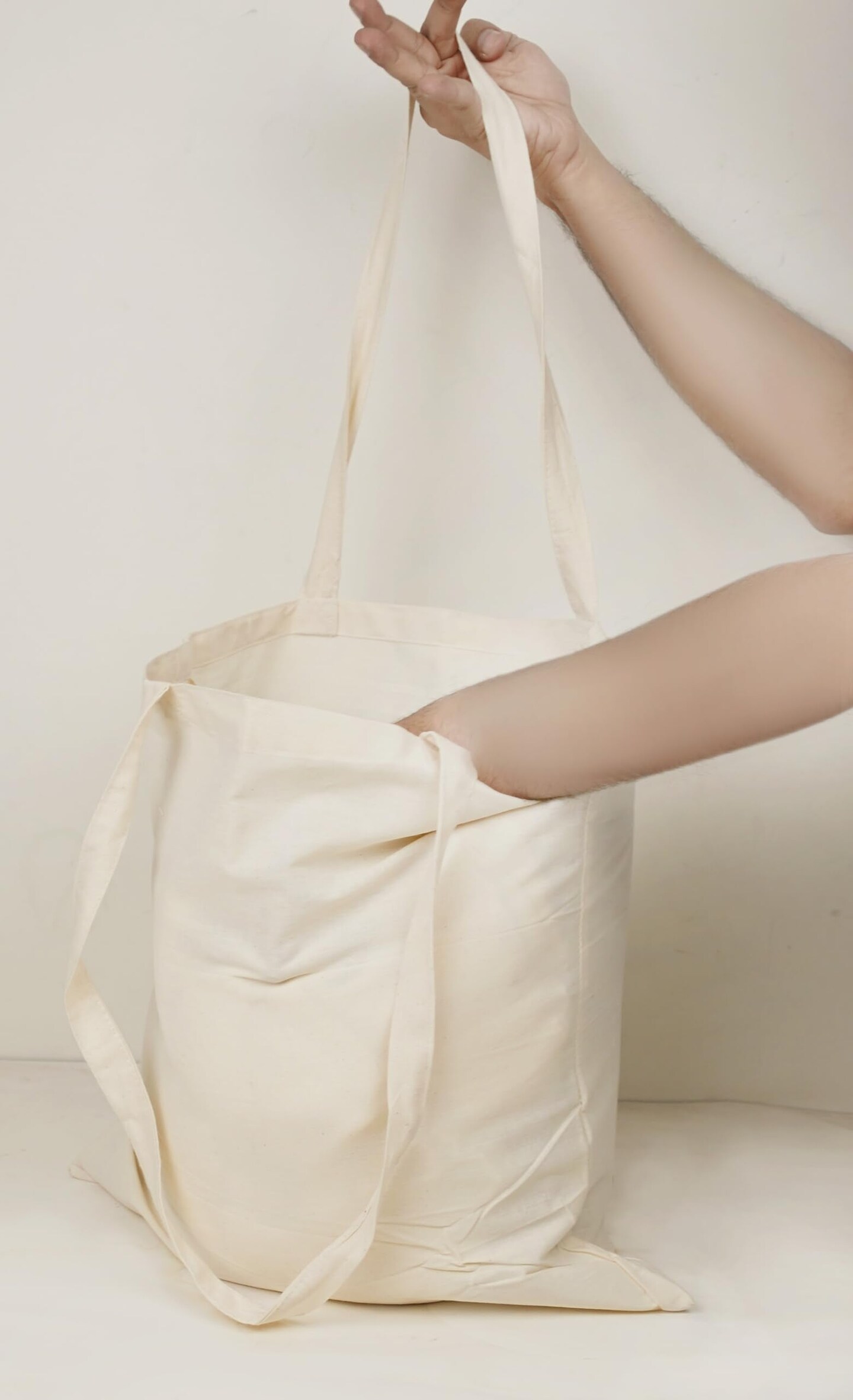 Tote Bags Bulk - 100% Cotton Reusable Shopping Bags - 6 & 12 Pack Grocery Bags Reusable Shopping Bags - Tote Bags for Women 15 x 16