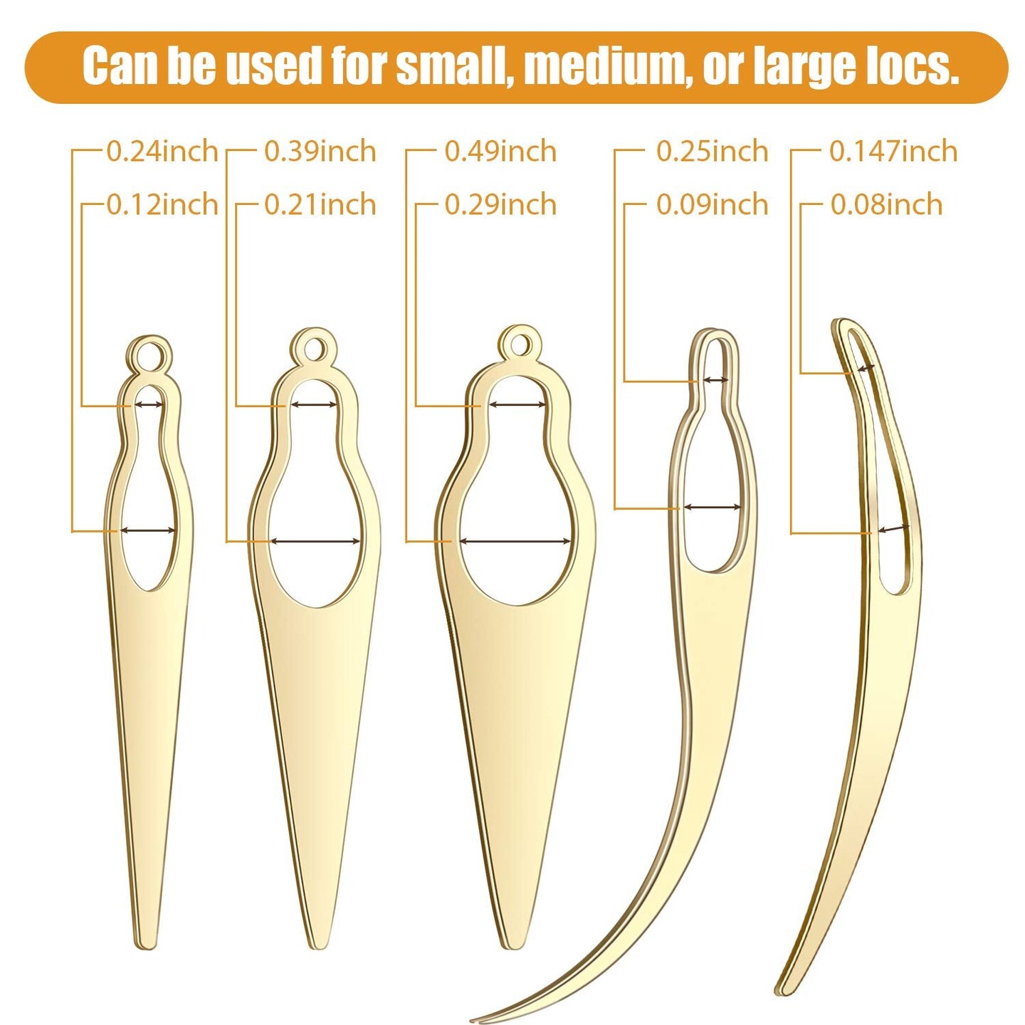 13 Pcs Dreadlocks Tool Set Includes 5 Latch Hook Crochet Needles, 3 Dreadlocks Crochet Hook and 5 Locking Hair Extensions Tool for Locs, Sisterlocks, Easyloc Hair