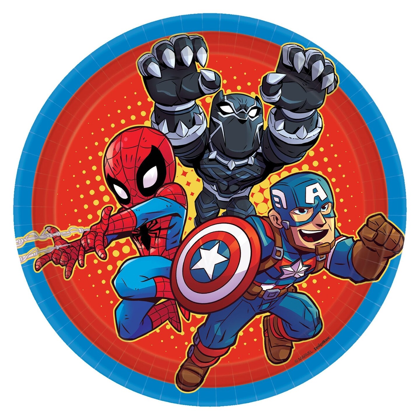 Marvel Super Hero Adventures 7&#x22; Round Dessert Plates - 8ct