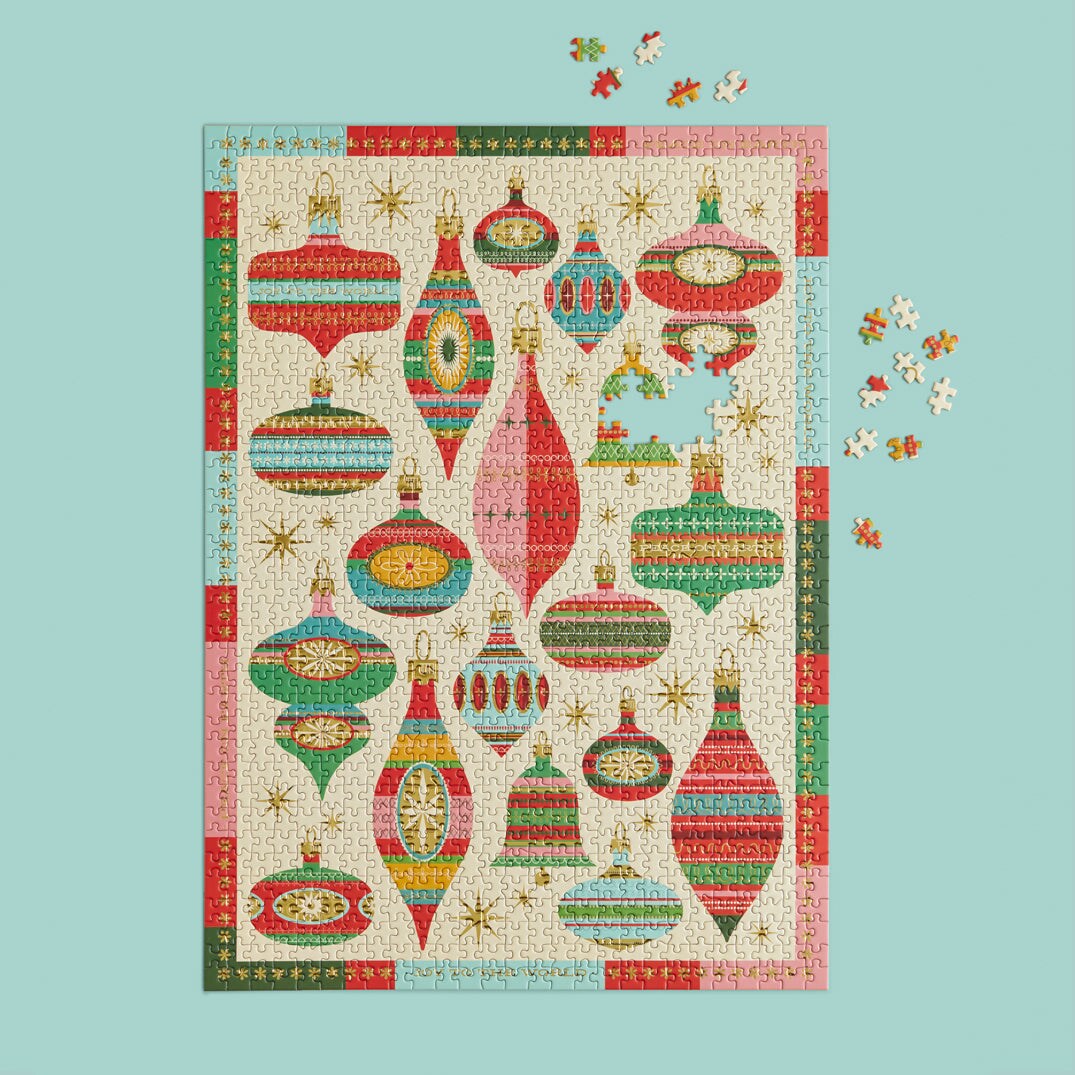 Vintage Ornaments 1000 Piece Holiday Jigsaw Puzzle