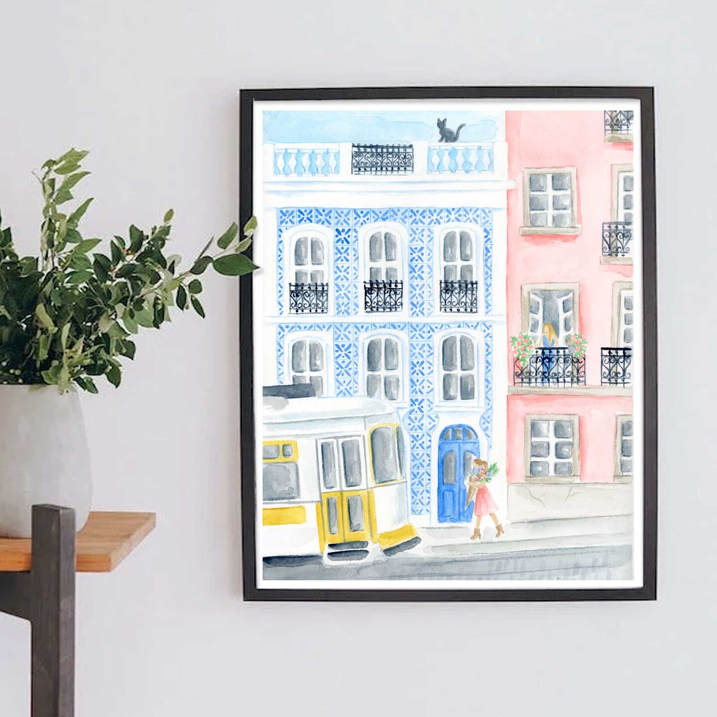 Lisbon Portugal Watercolor Travel Art Print product 2