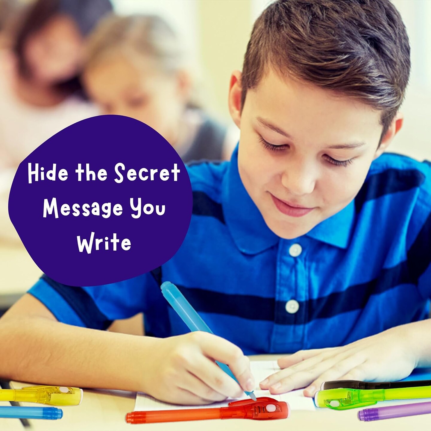 4E&#x27;s Novelty Fun Pens for Kids &#x2013; 12 Magic Pen UV Light Pen, Notebooks &#x26; Goodie Bags &#x2013; Goodie Bags Stuffers for Kids 8-12!