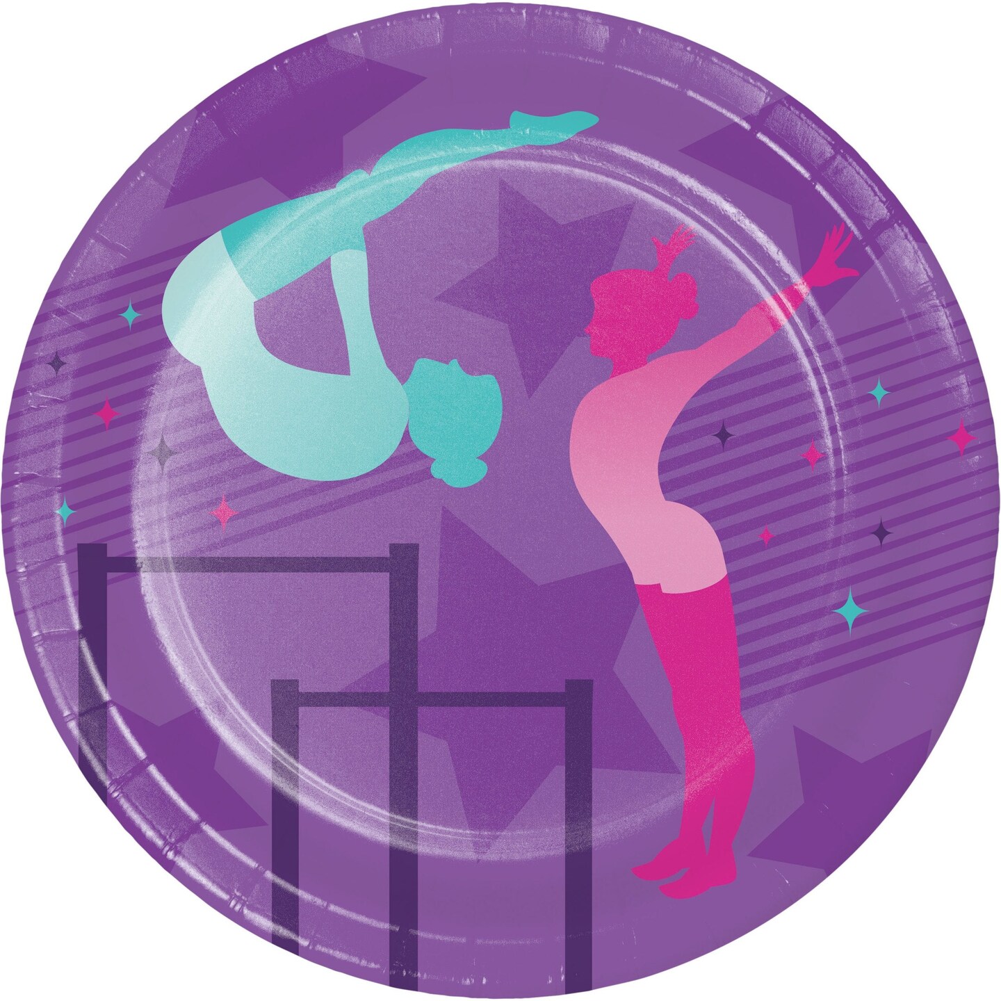 Gymnastics Party 7&#x22; Paper Plates - 8ct