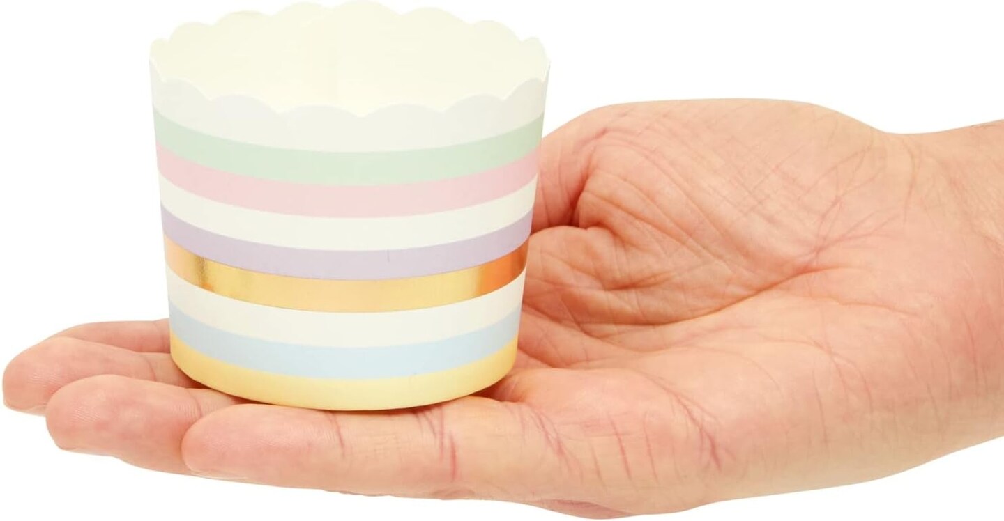 50-Pack Pastel Cupcake Liners (2.2 In) - Large Paper Baking Cups for Birthdays, Bake Sales, Bridal Showers, Home Baking - Cupcake Wrappers