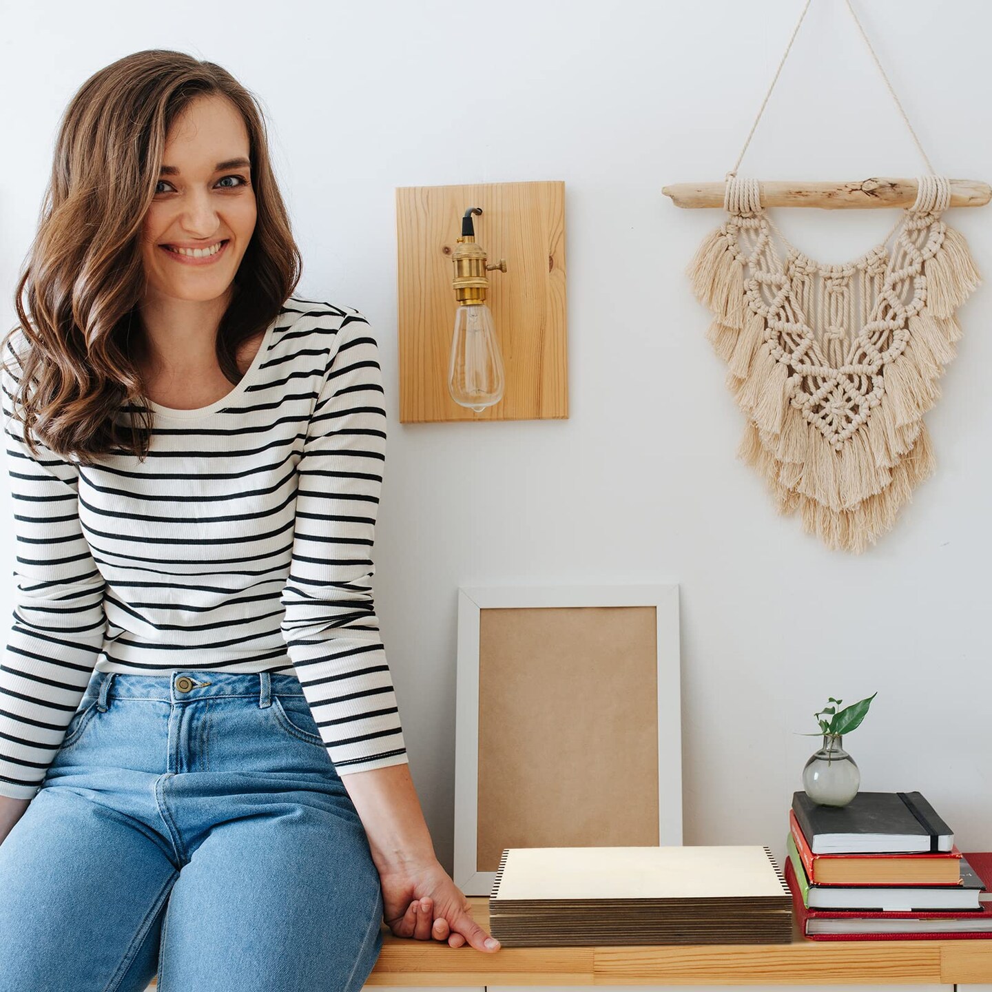 18 Pcs Beginners Wooden Loom Notched Weaving Loom Basket Weaving Tools for Kids Adult Art Craft Activity Jewelry Motor Skills Crochet Knitting Sewing Teaching Educational, 6 x 9 in