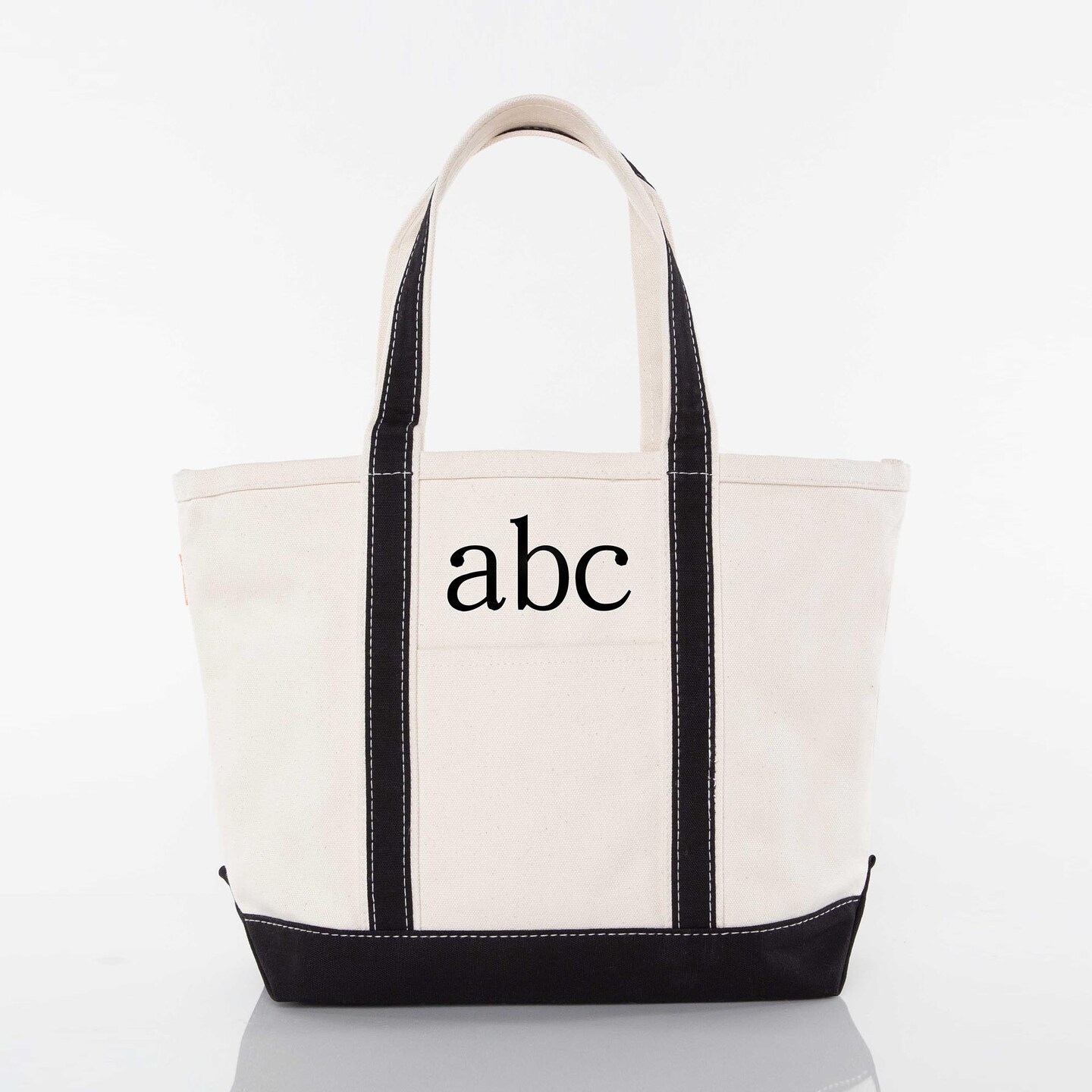 Medium Classic Tote -- 18 oz. Heavyweight Durable Canvas -- Natural Canvas & Black Color