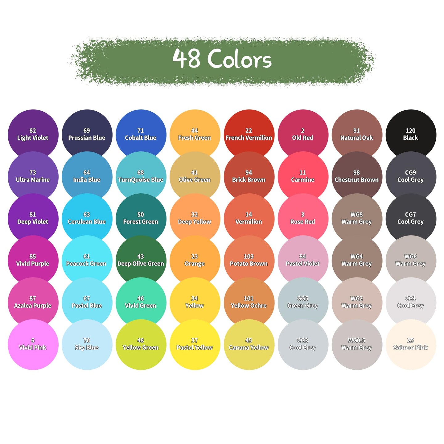 Alcohol Markers, 48 Colors Dual Tip Art Markers, Drawing Markers, Coloring Marker for Kids Sketching Adult Coloring