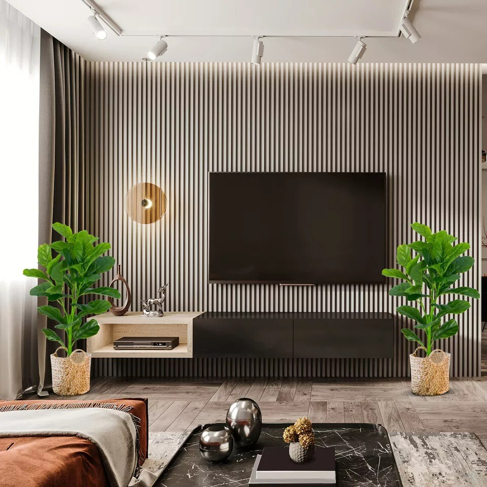 Artificial Tree 2-Pack Artificial Fiddle Leaf Fig Tree for Outdoor and Indoor