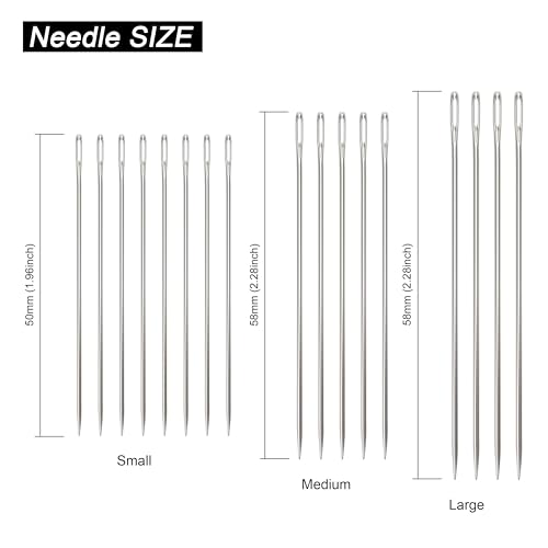 Seam Ripper, Needle Threader and Hand Sewing Needles Set, Big Small Stitching Thread Unpicker, Thread Cutter Remover with Scissor for Sewing Needlework DIY Craft