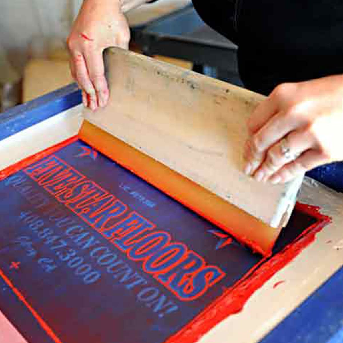 Screen Printing Squeegee for Screen Print Ink Scraper, 75 Durometer Wooden 9.4 inch