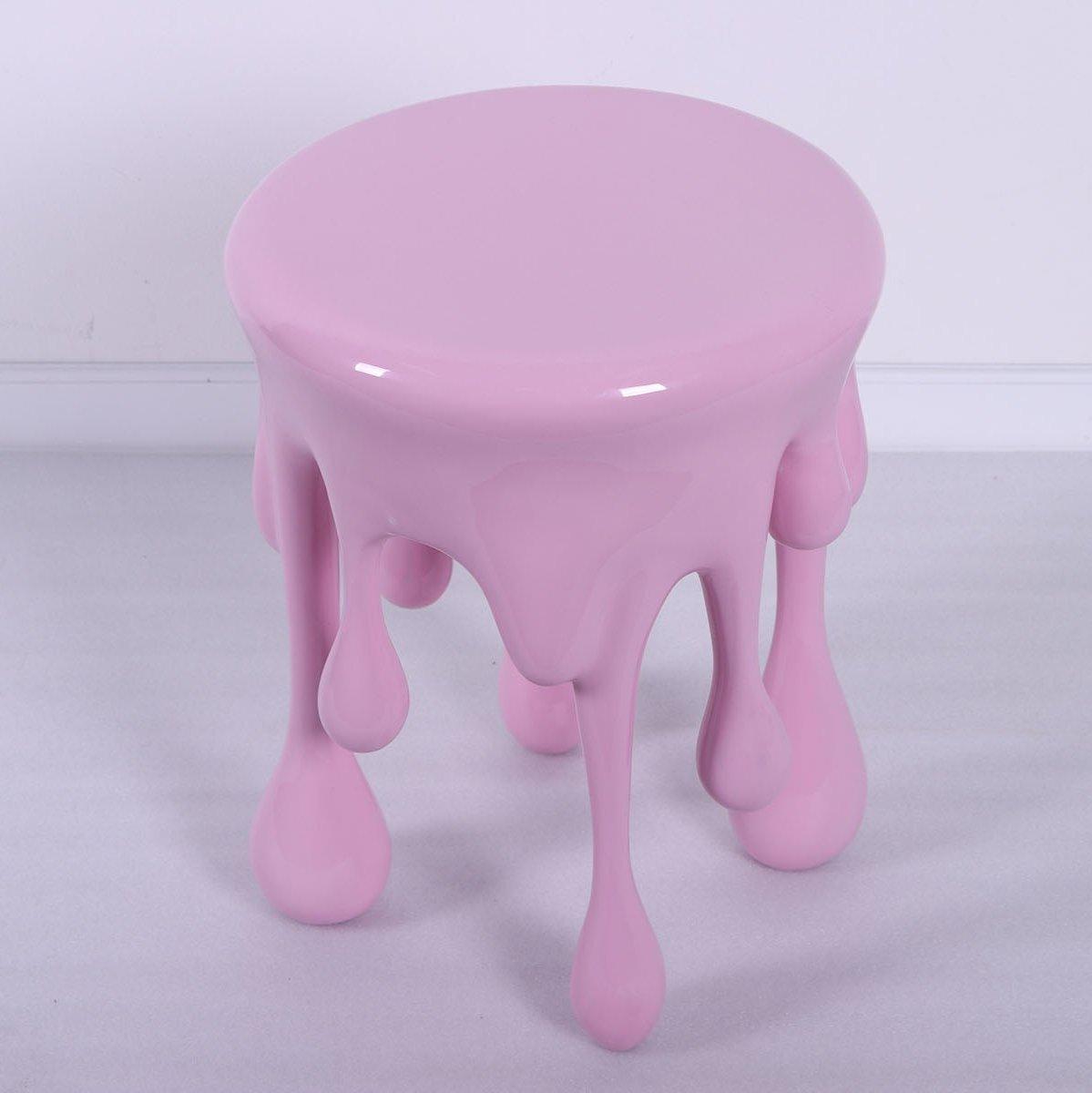 Pink Melting Side Table Dripping Statue