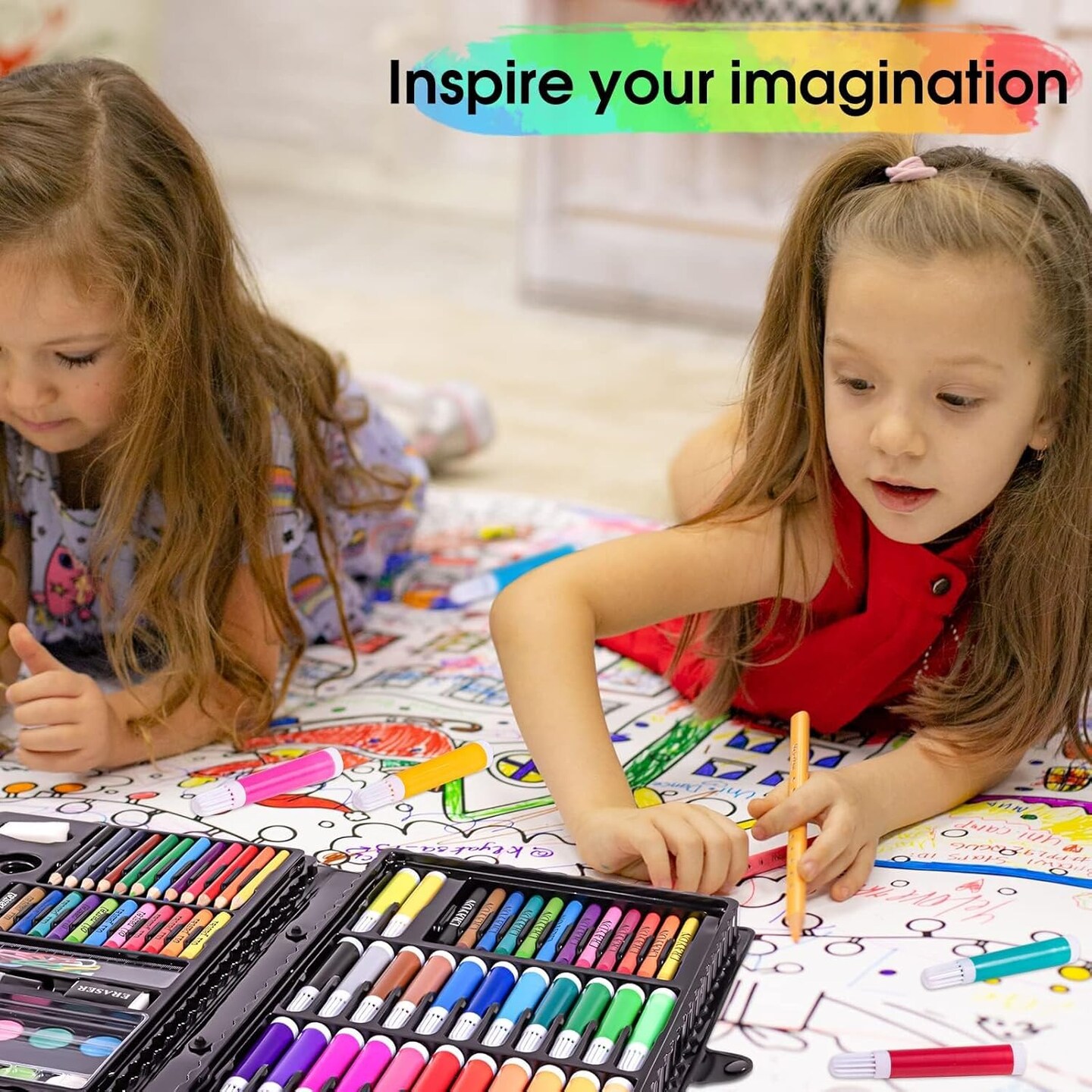 2 Pack Art Kit, Drawing Painting Art Supplies for Kids Girls Boys Teens