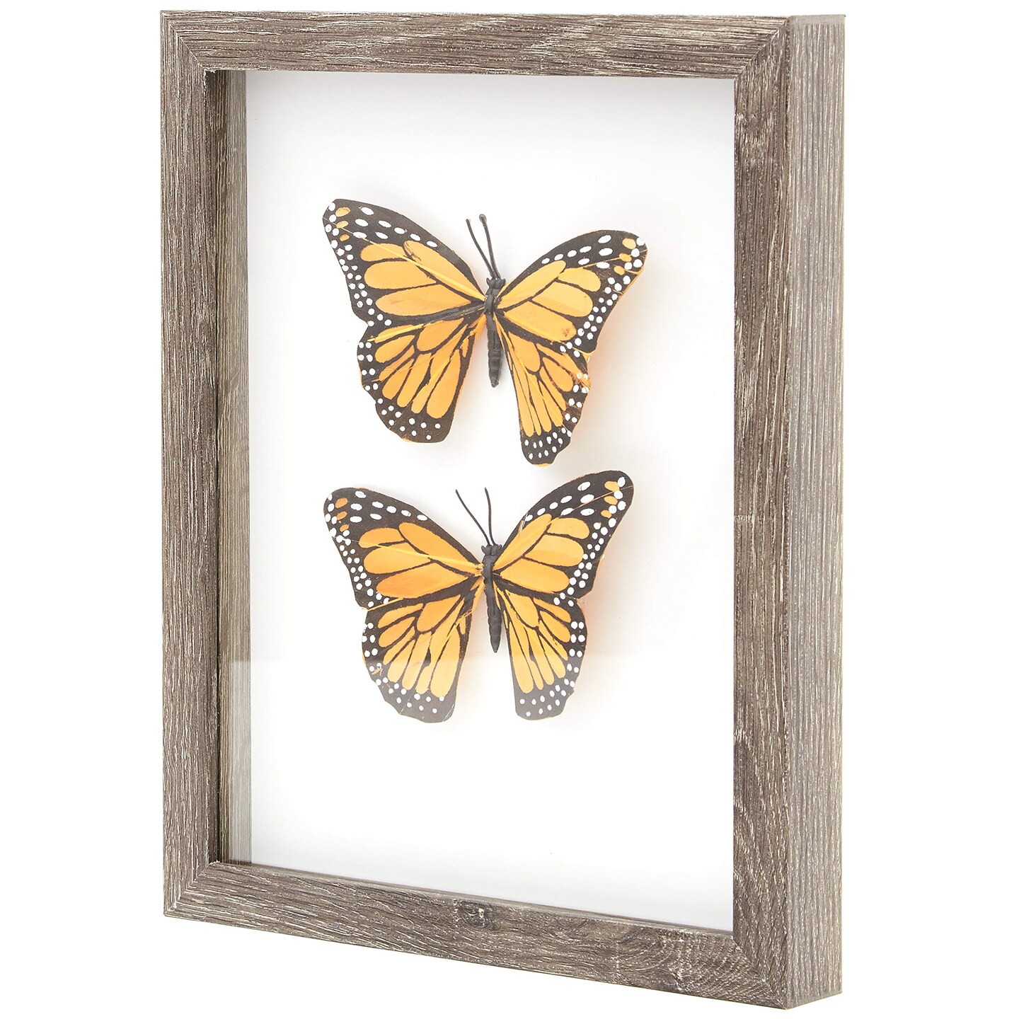 Real Wood 8x10 Shadow Box Frame 1pk. Genuine Hardwood Display with Real Glass. Best Shadowbox to Showcase Photos, Tickets, Wedding Bouquets, CDs, Medals, Awards, Seashells and Insects.