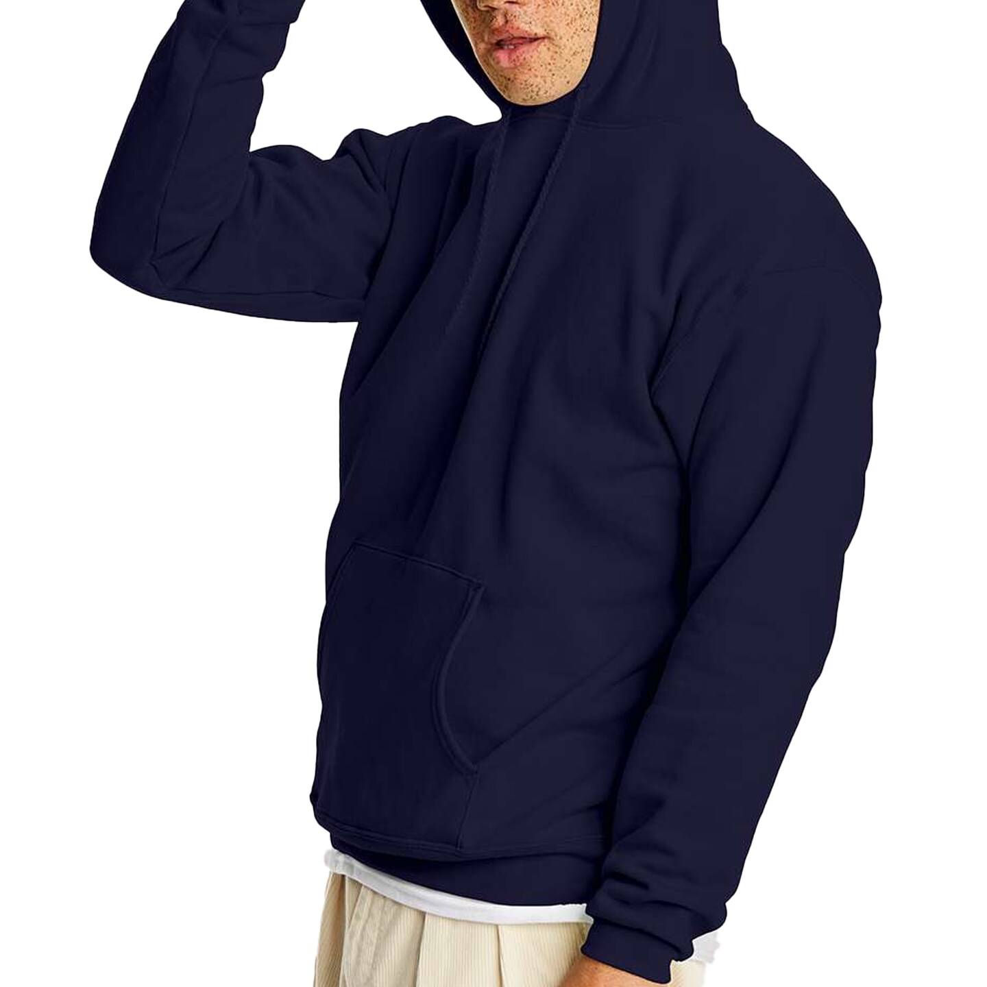 Hanes Men's Ecosmart Fleece Hooded Sweatshirt, Ideal for Cricut & Embroidery
