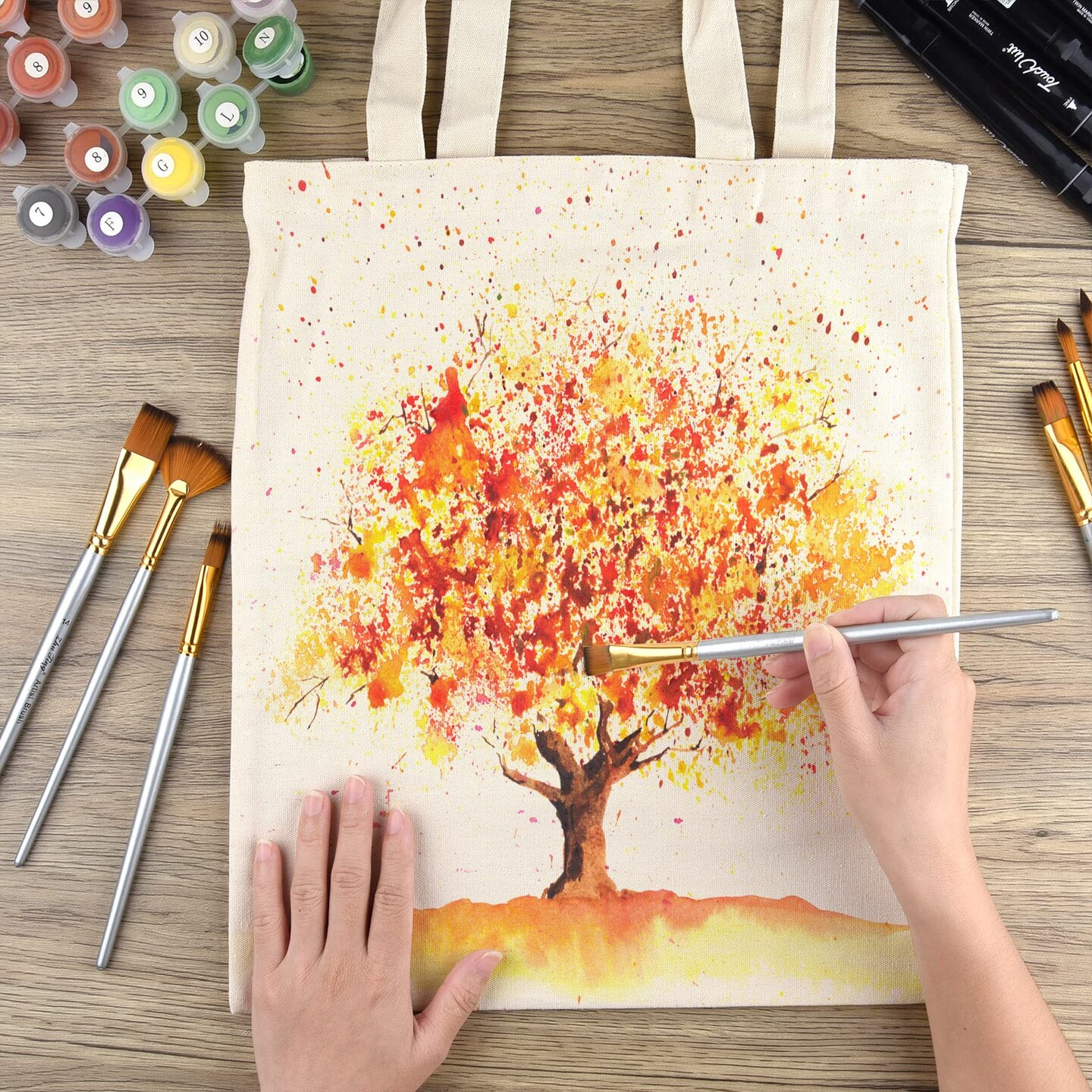 6 Pack Cotton Tote Bag Blank Canvas Bag Reusable Grocery Shopping Bags, Suitable for DIY Craft, Grocery, Shopping, Drawing, Promotion, Gift, Advertising, Activity