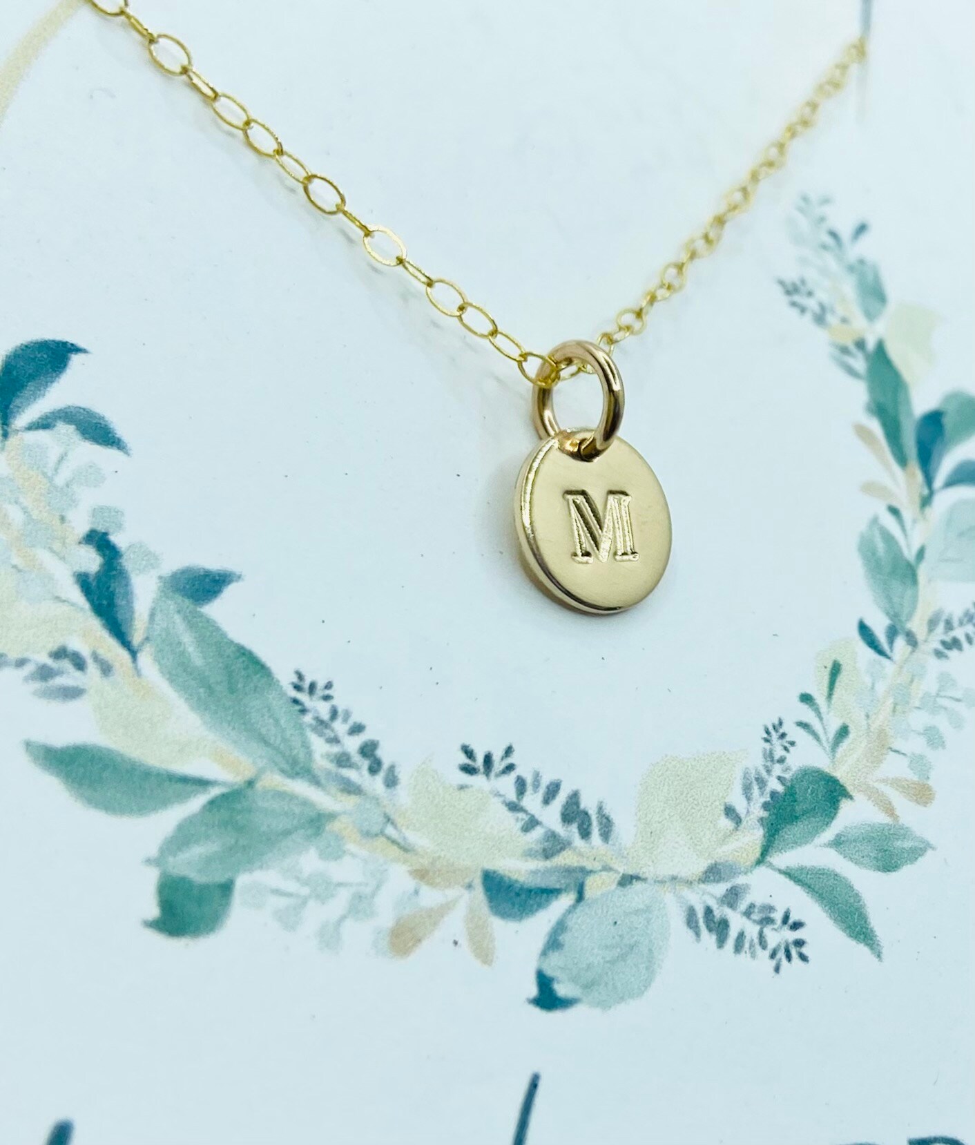 Tiny Gold Initial Necklace, Mimi Letter Necklace, Mom Necklace, Grandma  Necklace, Family Necklace MakerPlace by Michaels
