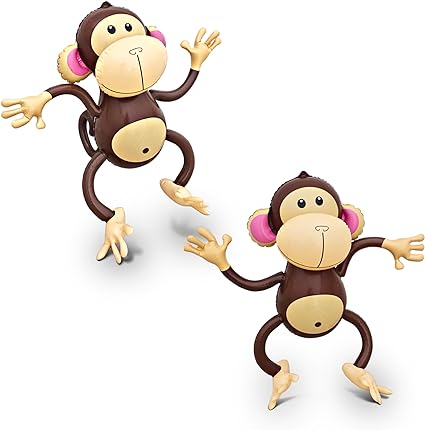 4E's Novelty Inflatable Monkey 2-Pack, 27" for Jungle Decorations & Safari Birthday decorations!