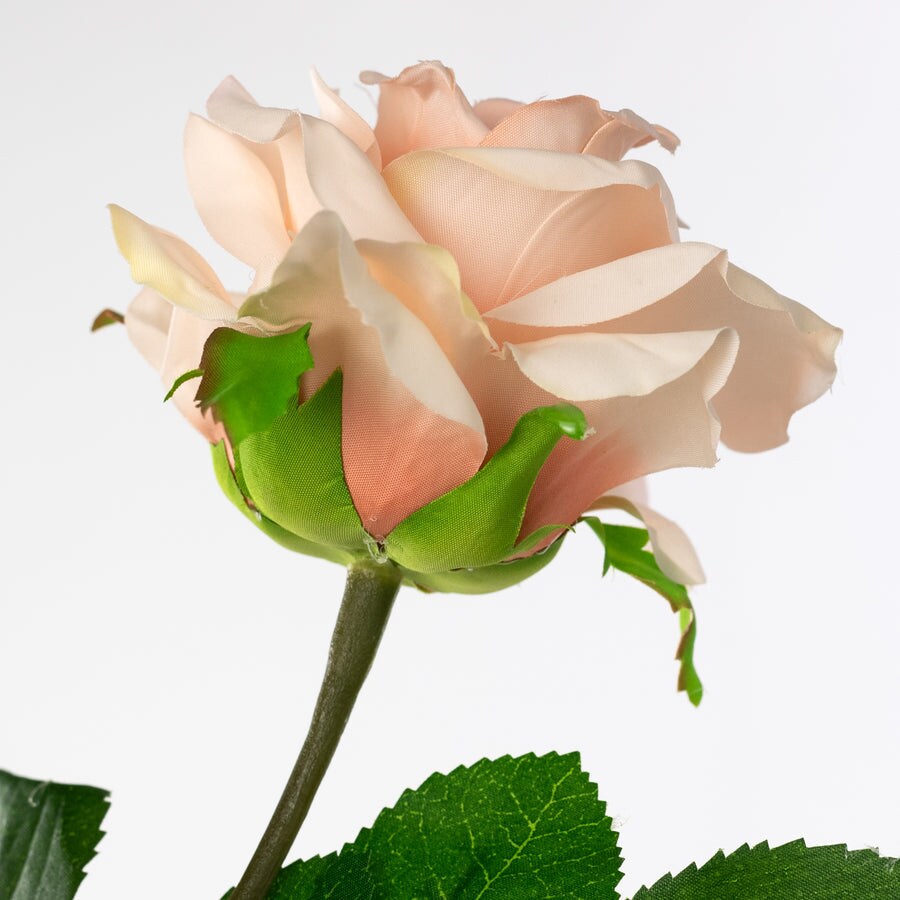30&#x22; Blush Pink Rose Spray &#x2013; Realistic Faux Floral Stem