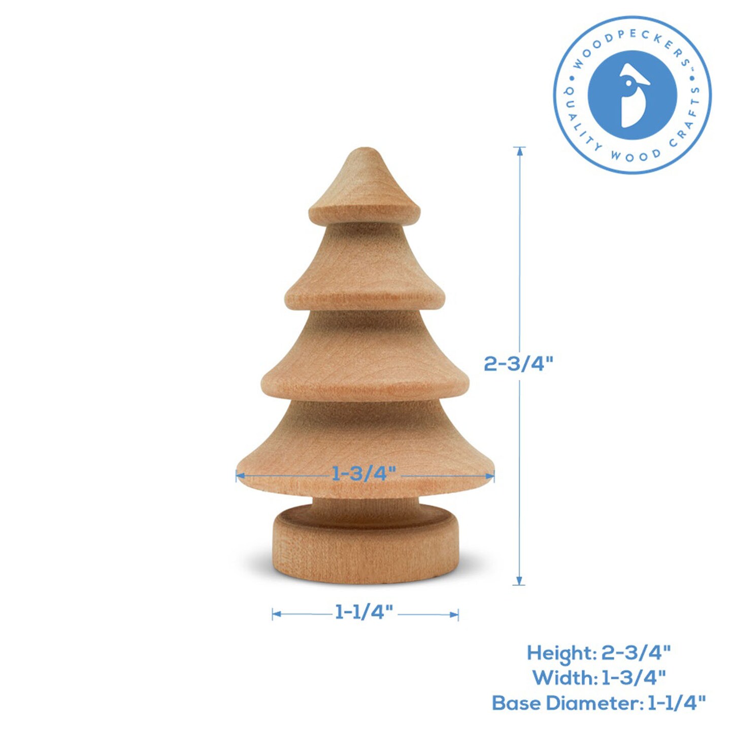 Mini Wooden Christmas Tree, Multiple Sizes Available, Peg People &#x26; Small World Play | Woodpeckers