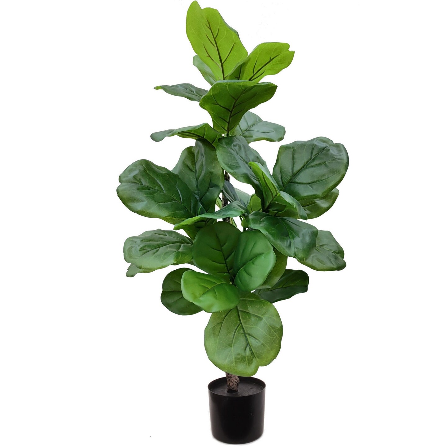 Elegant 40" Silk Fiddle Leaf Ficus Tree Lifelike Artificial Greenery Perfect for Home