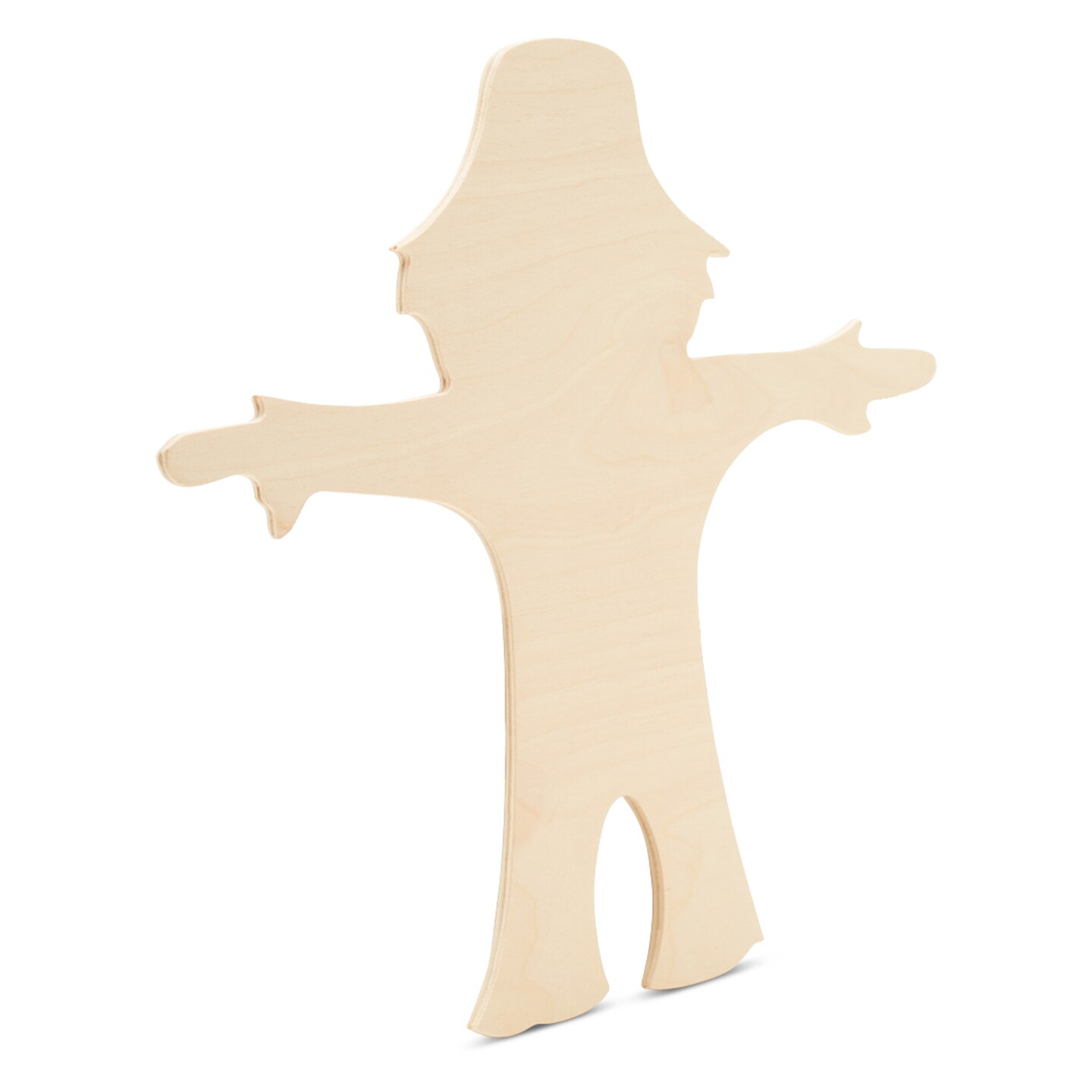 Scarecrow Wood Cutout 12"x13", Unfinished, for Autumn Decor/Crafts | Woodpeckers