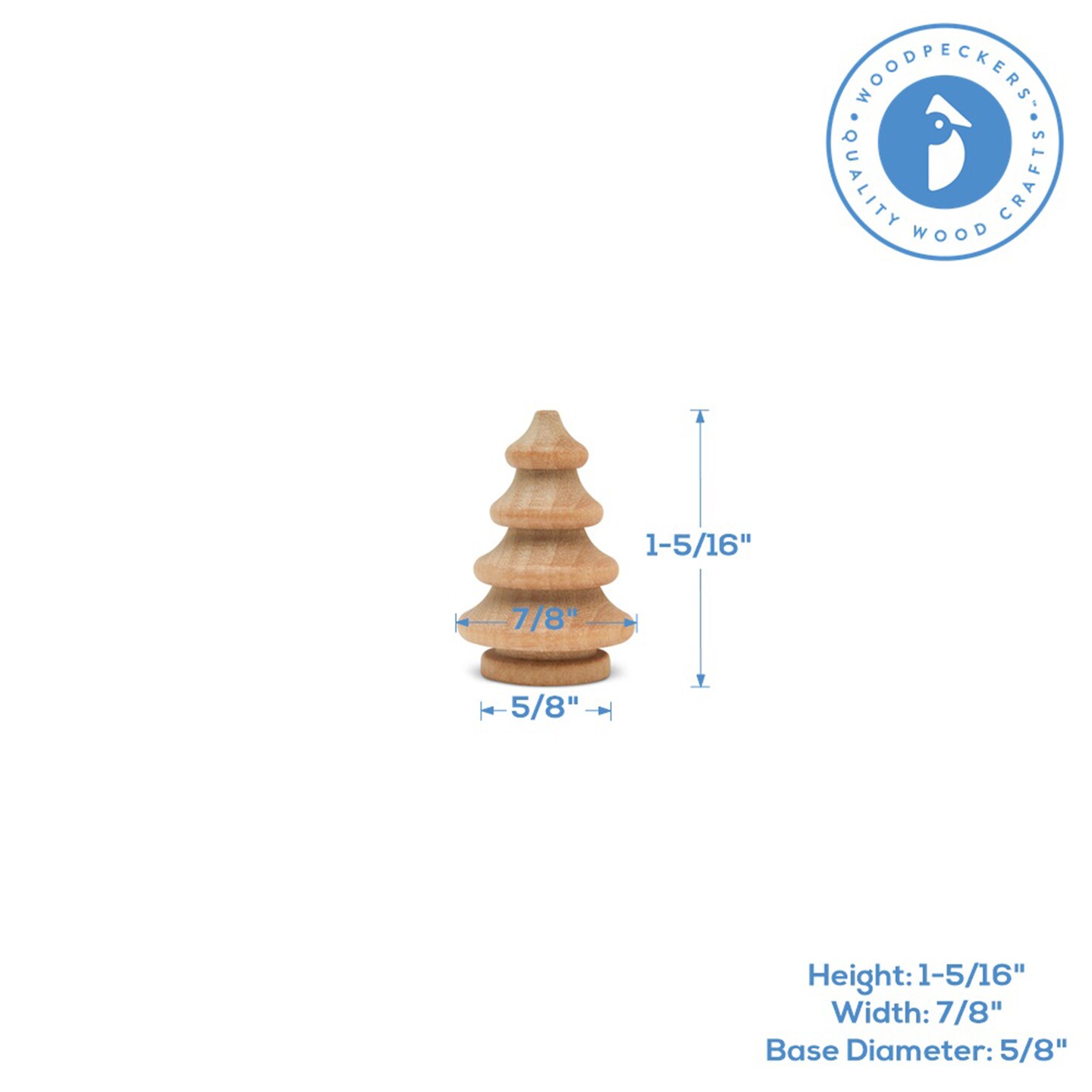 Mini Wooden Christmas Tree, Multiple Sizes Available, Peg People & Small World Play | Woodpeckers