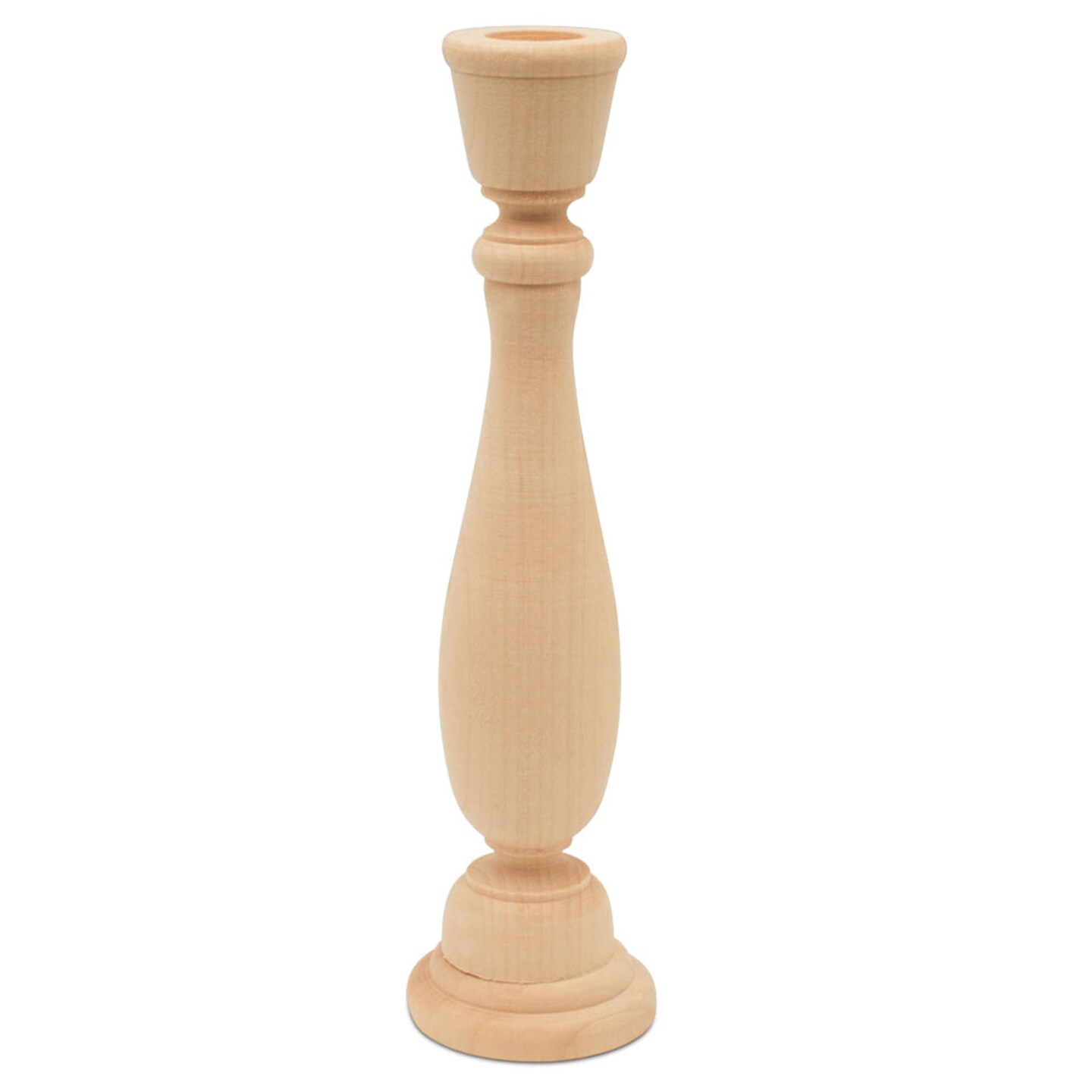 Unfinished wood candle clearance pedestal