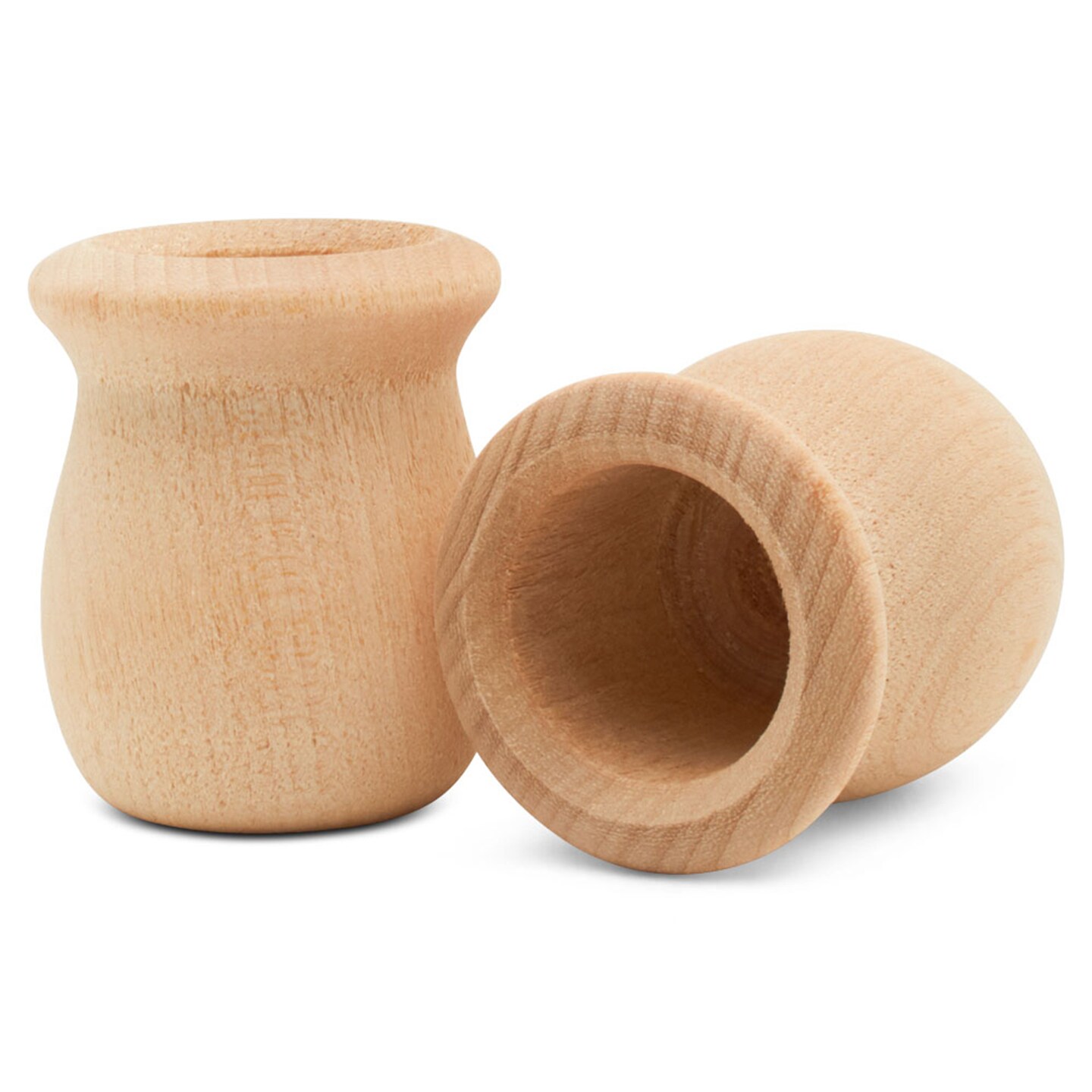 Bean Pot Candle Cups Multiple Sizes Available, Unfinished for Crafts, Woodpeckers