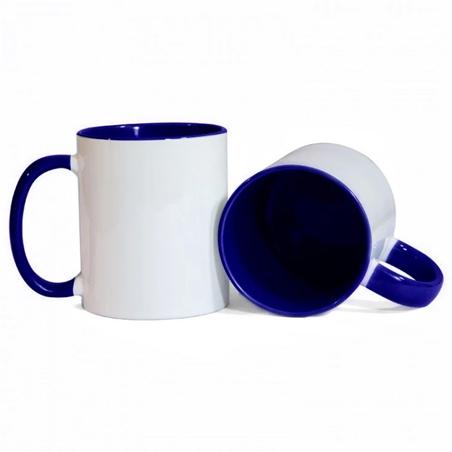 11 oz White Ceramic Sublimation Coffee Mug with MIX Colors Inside/Handle - Cardboard Box with Foam Supports Case of 12