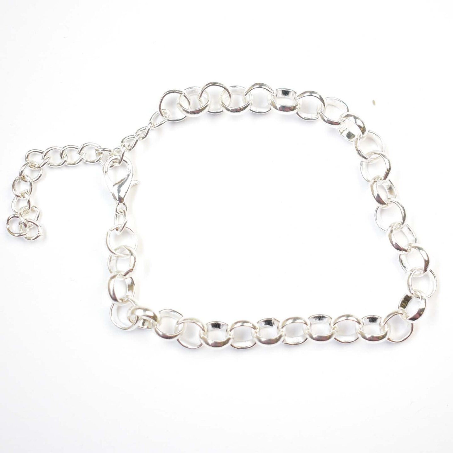 Silver Plated Charm Bracelet with 2 inch extender Charm Bracelets Michaels