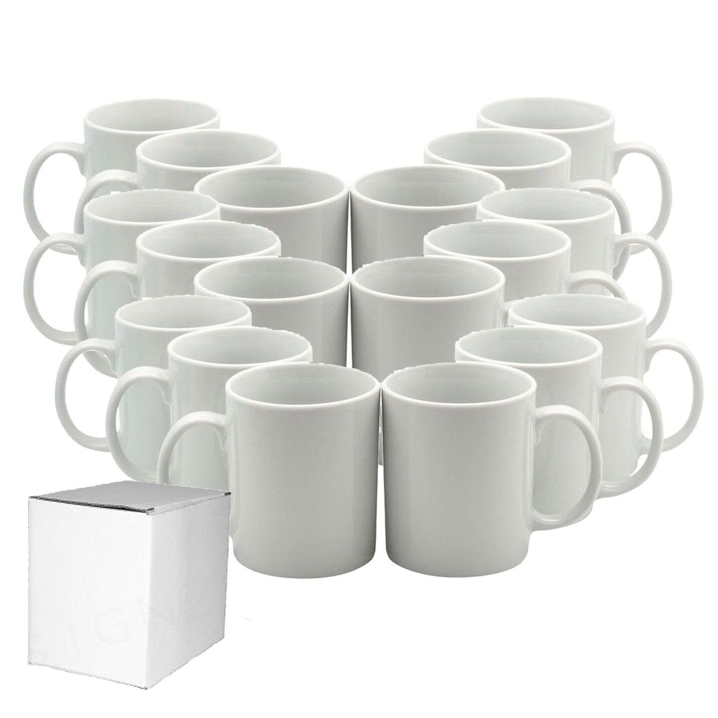 11oz ceramic white sublimation mug with white box –