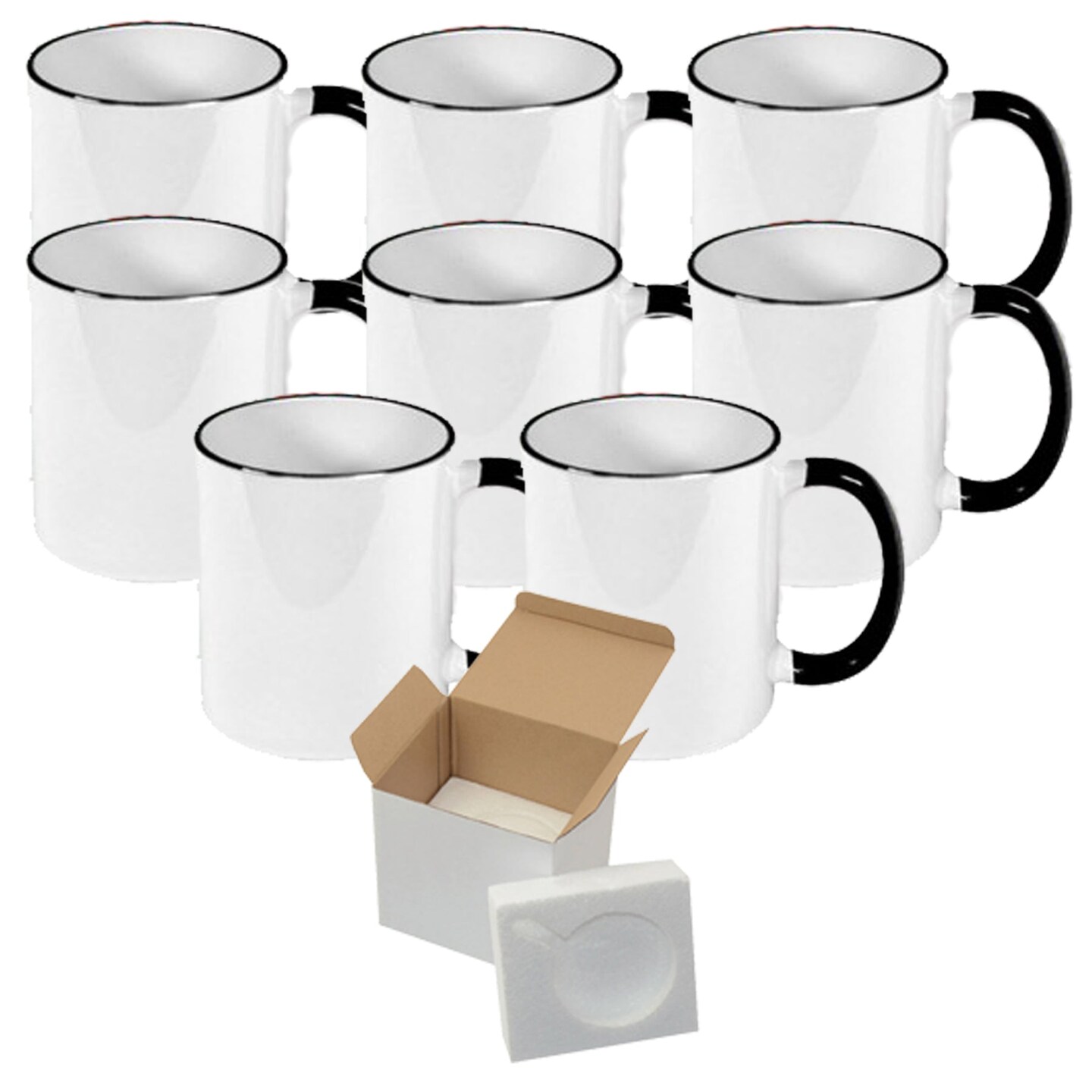 thumbnail image 2 of INTBUYING 36-Pack Sublimation Coffee Mugs - 15oz Blank Ceramic Mugs For Heat Transfer 2 of 12