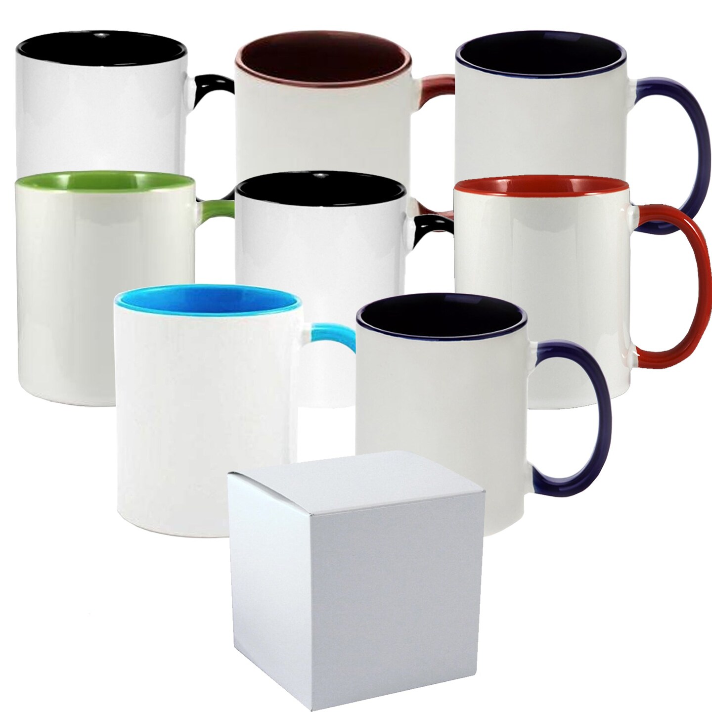 Full Color Sublimated 15 Oz. Two-Tone Ceramic Coffee Mug