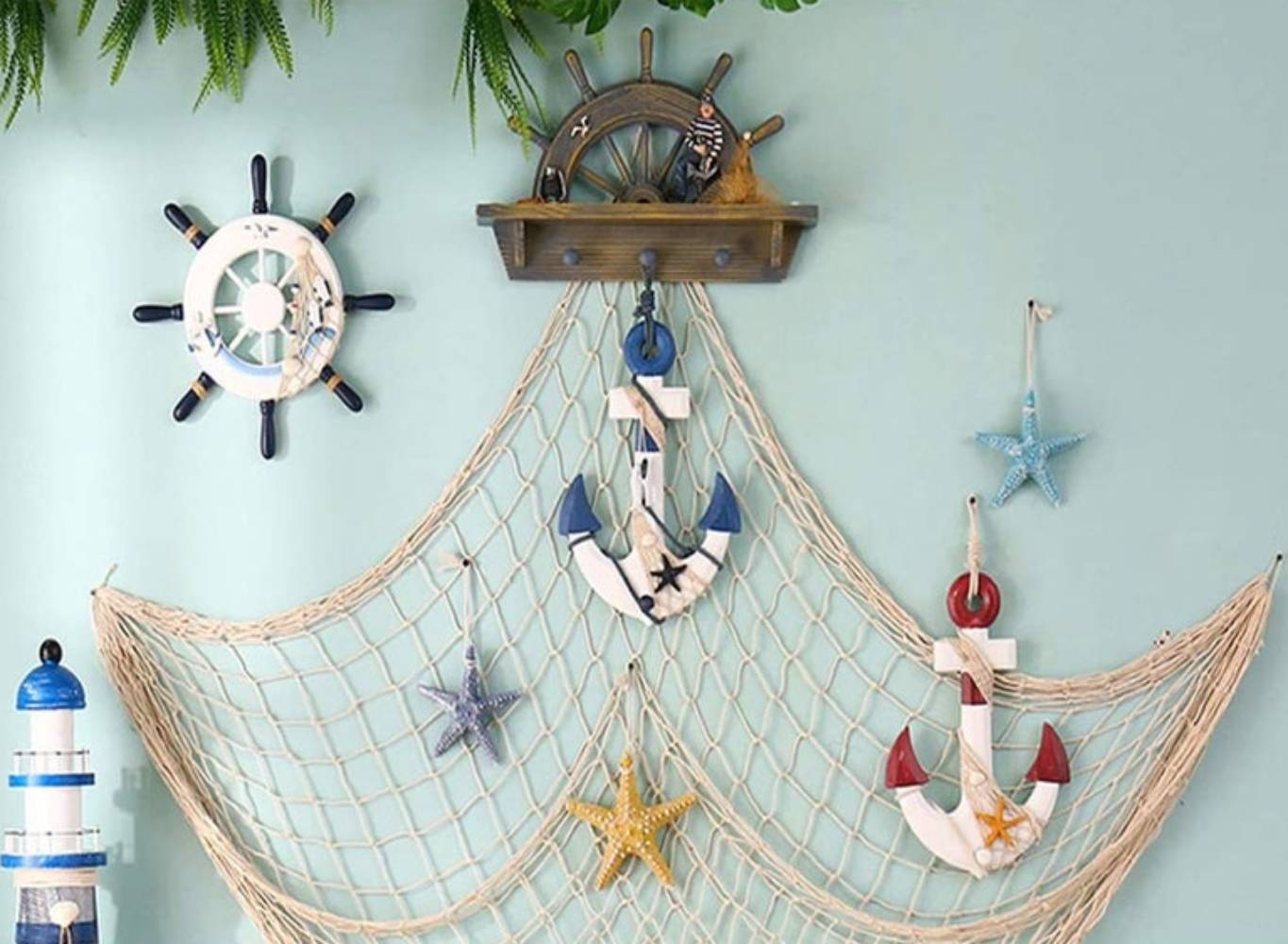 Fish Net Decoration Pirate Mermaid Hawaiian Party Ideas