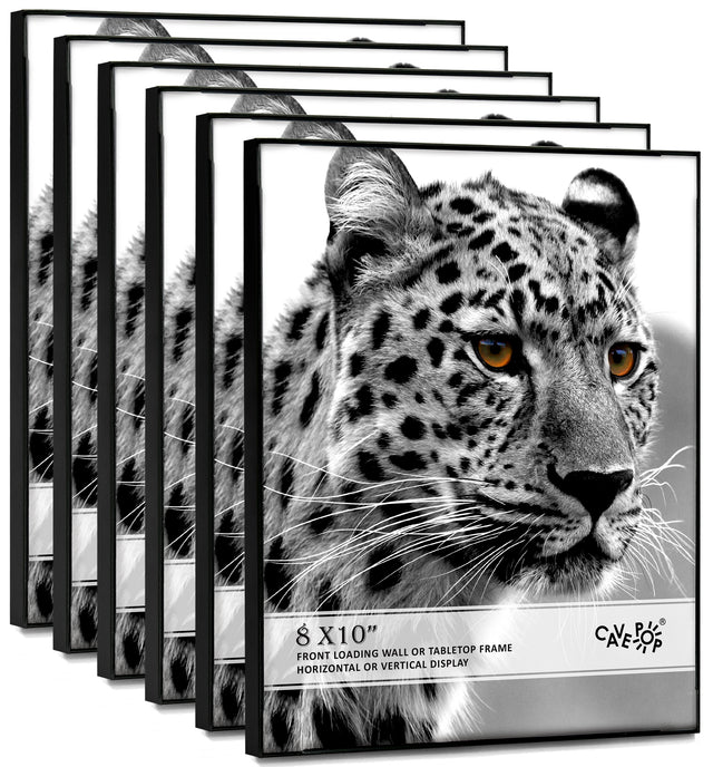 8x10 Black Edge Picture Frames - Set of 6