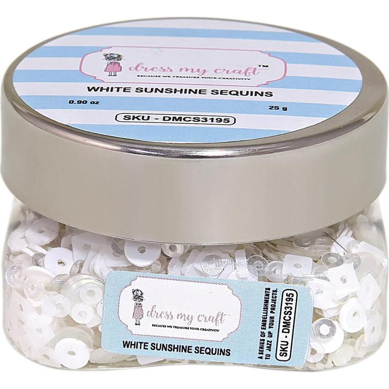 White Sunshine Sequins - Dress My Craft