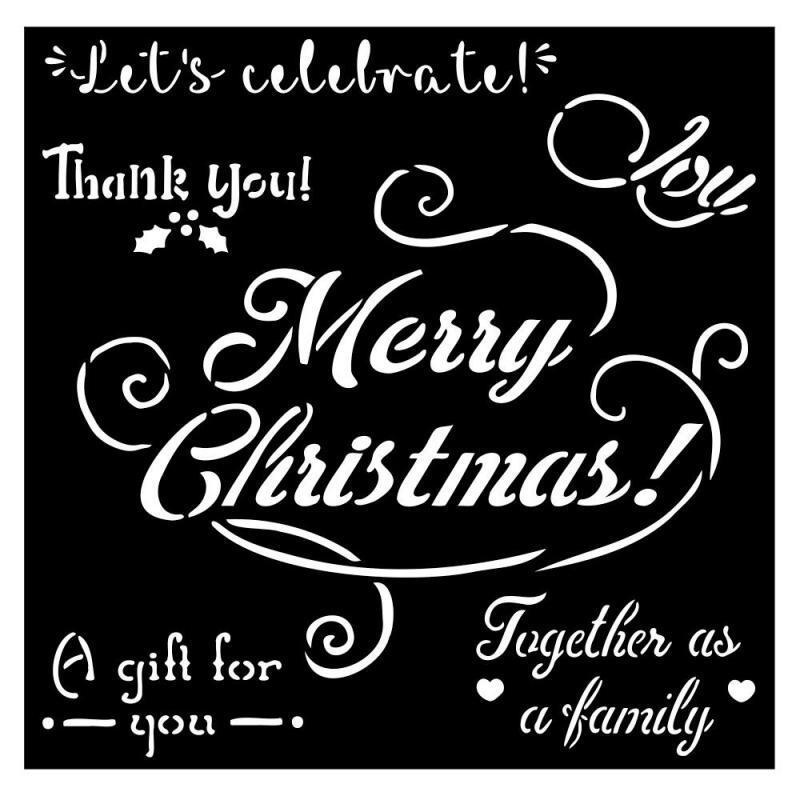 Merry Christmas Stencil Stamperia Michaels