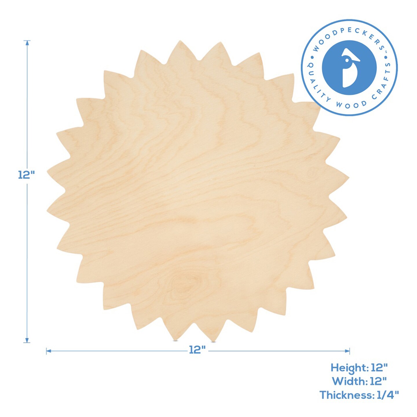 Sunflower Wood Cutout, Multiple Sizes Available, Unfinished, for Autumn Decor/Crafts | Woodpeckers