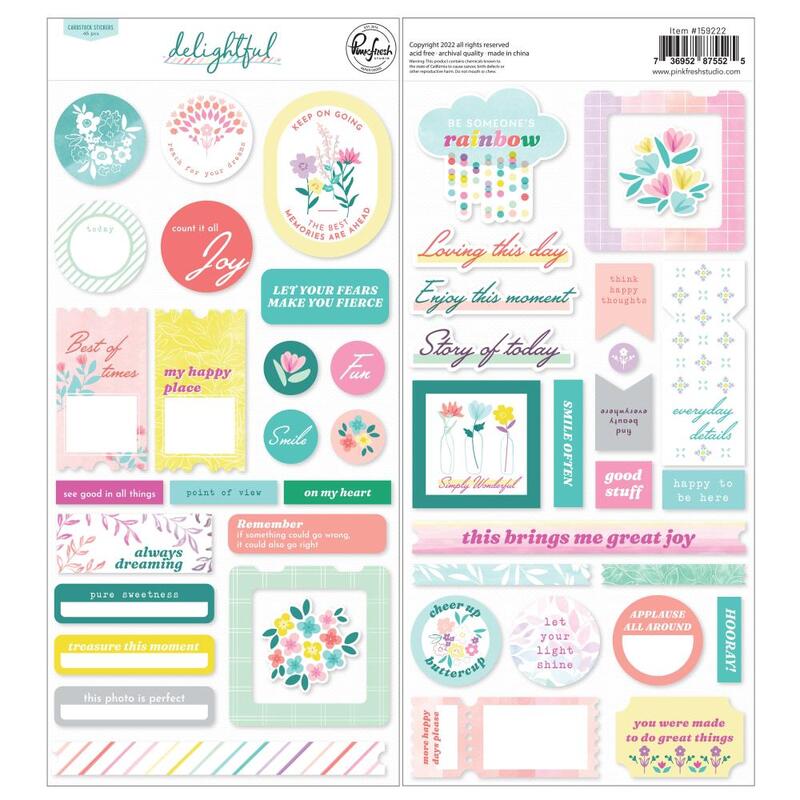 Delightful Cardstock Stickers - Pinkfresh Studio | Michaels