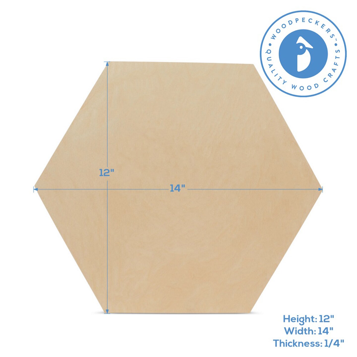 Unfinished Wood Hexagon Blanks, Multiple Sizes Available, for Crafts &#x26; Honeycomb D&#xE9;cor | Woodpeckers