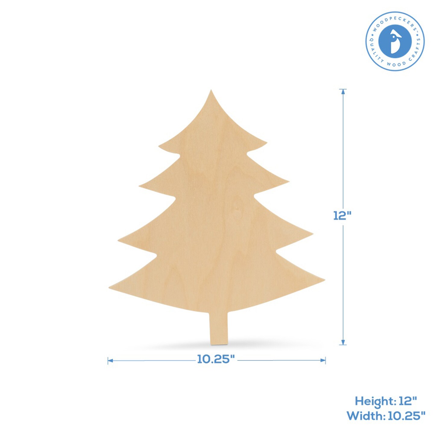 Christmas Tree Wood Cutout Unfinished Multiple Sizes Available, Crafts &#x26; D&#xE9;cor | Woodpeckers