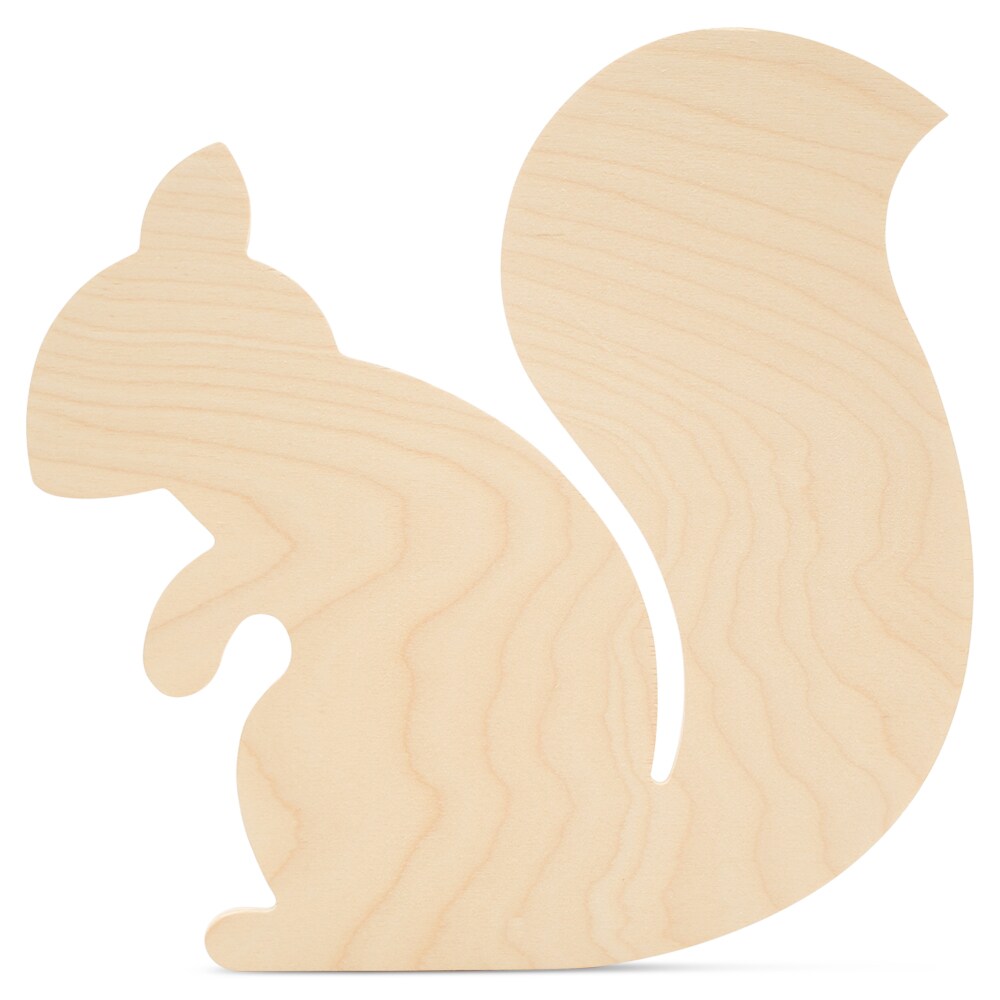Squirrel Wood Cutout 12&#x22;x12&#x22;, Unfinished, for Autumn Decor/Crafts | Woodpeckers