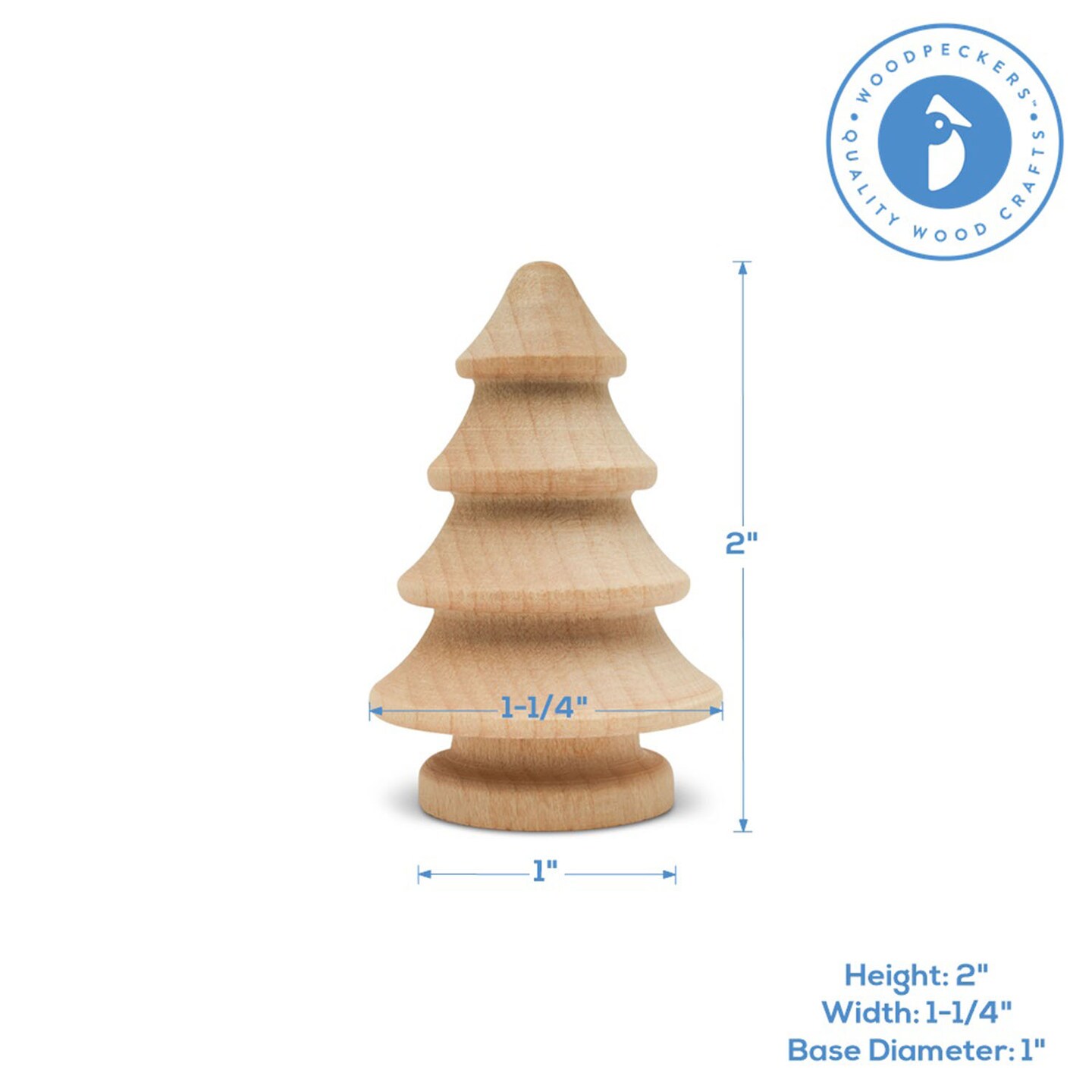 Mini Wooden Christmas Tree, Multiple Sizes Available, Peg People &#x26; Small World Play | Woodpeckers