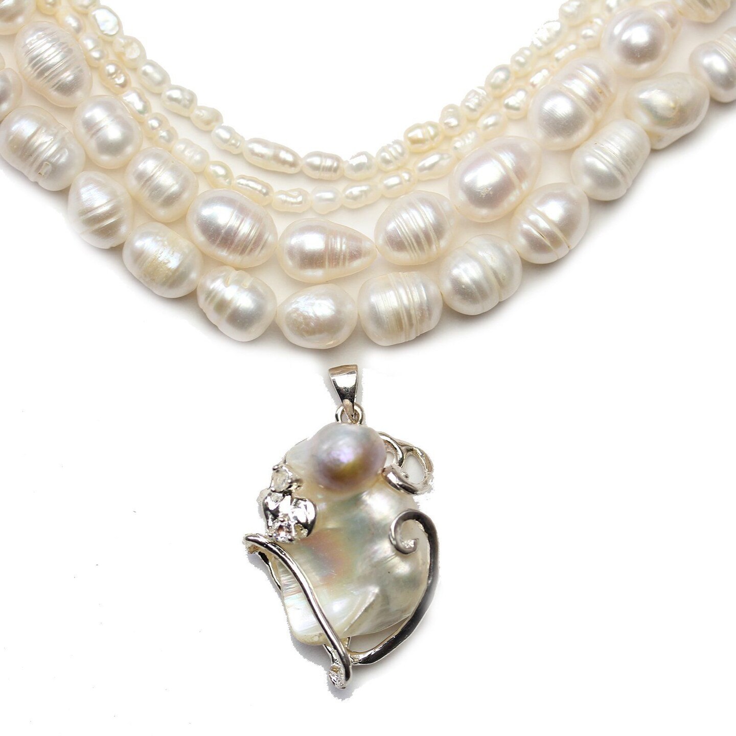 White Freshwater Pearl Medium Bundle | Natural Stone, Shell & Pearl ...