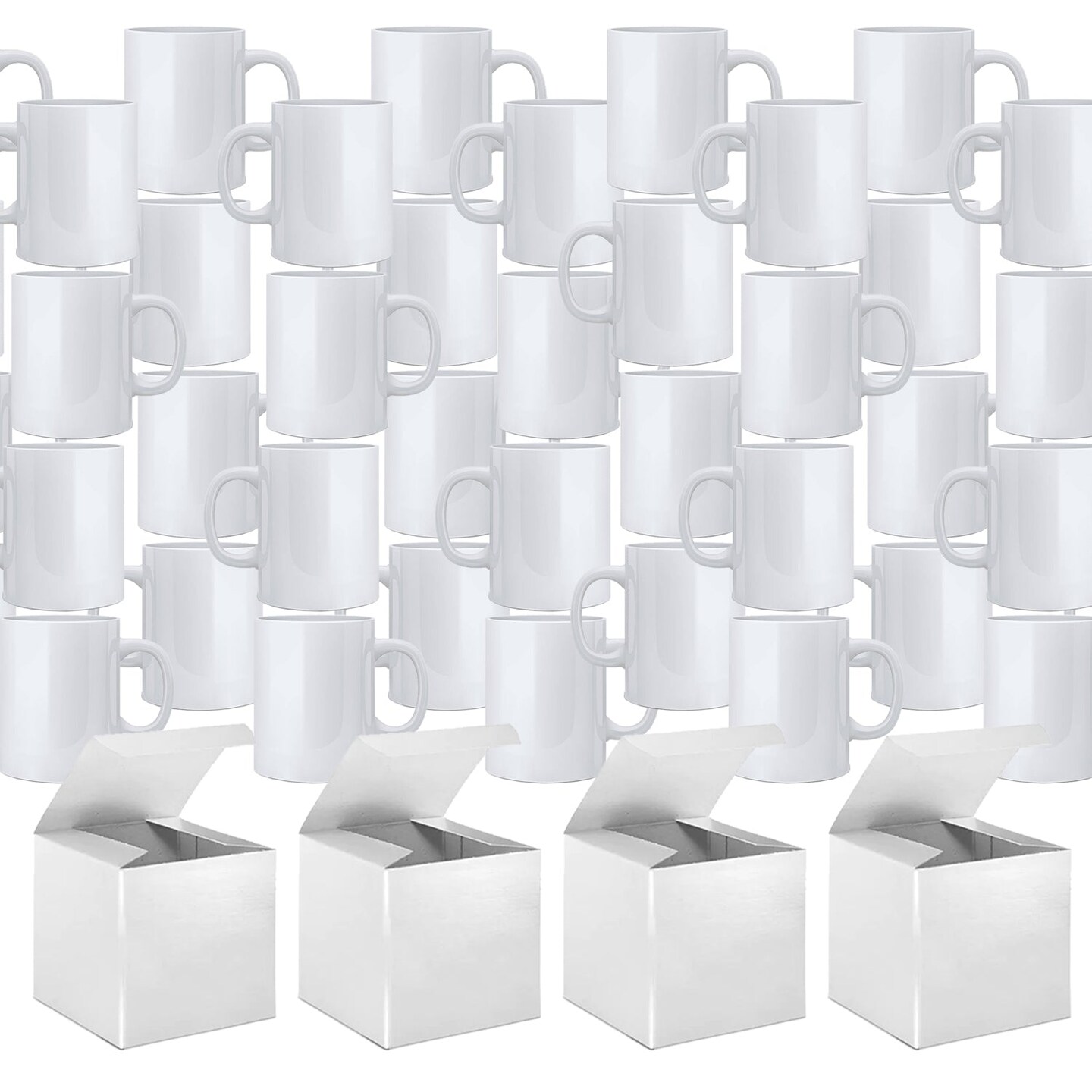 SketchLab 11oz White Circle Sublimation Mug, Ideal for Creating Custom  Coffee Mugs, Hot Press Sublimation Mug, Infusible Blank with Sublimation  Ink (36 Units.)With individual gift box 