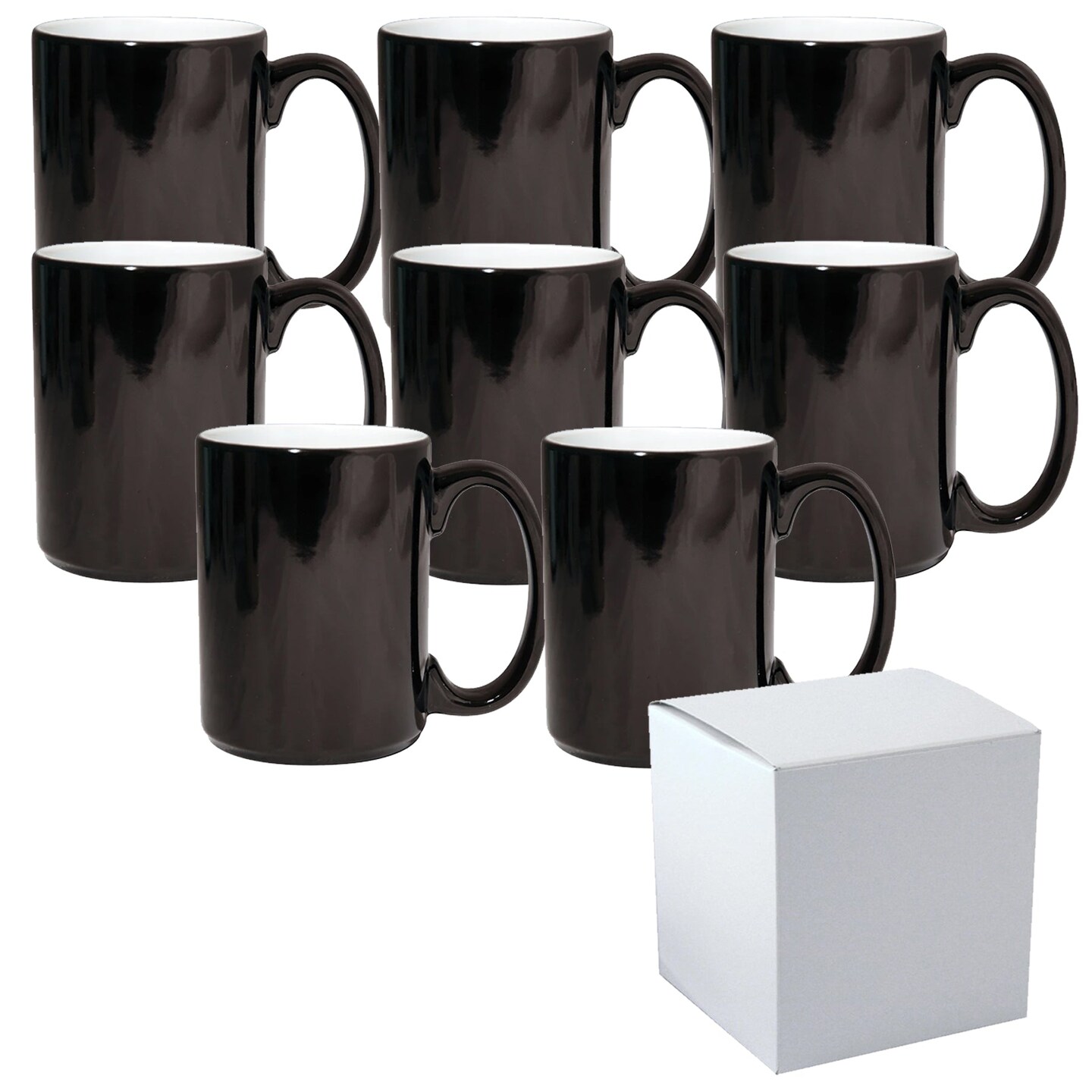 8 Pcs 15OZ El Grande Color Changing Sublimation Mugs With Foam Support Boxes