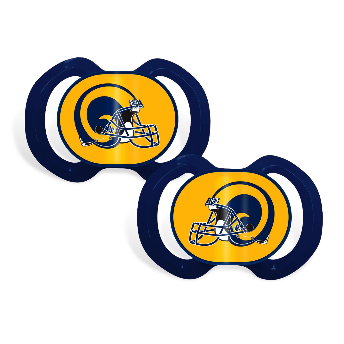 BabyFanatic Pacifier 2-Pack - NFL Los Angeles Rams - Officially Licensed  League Gear