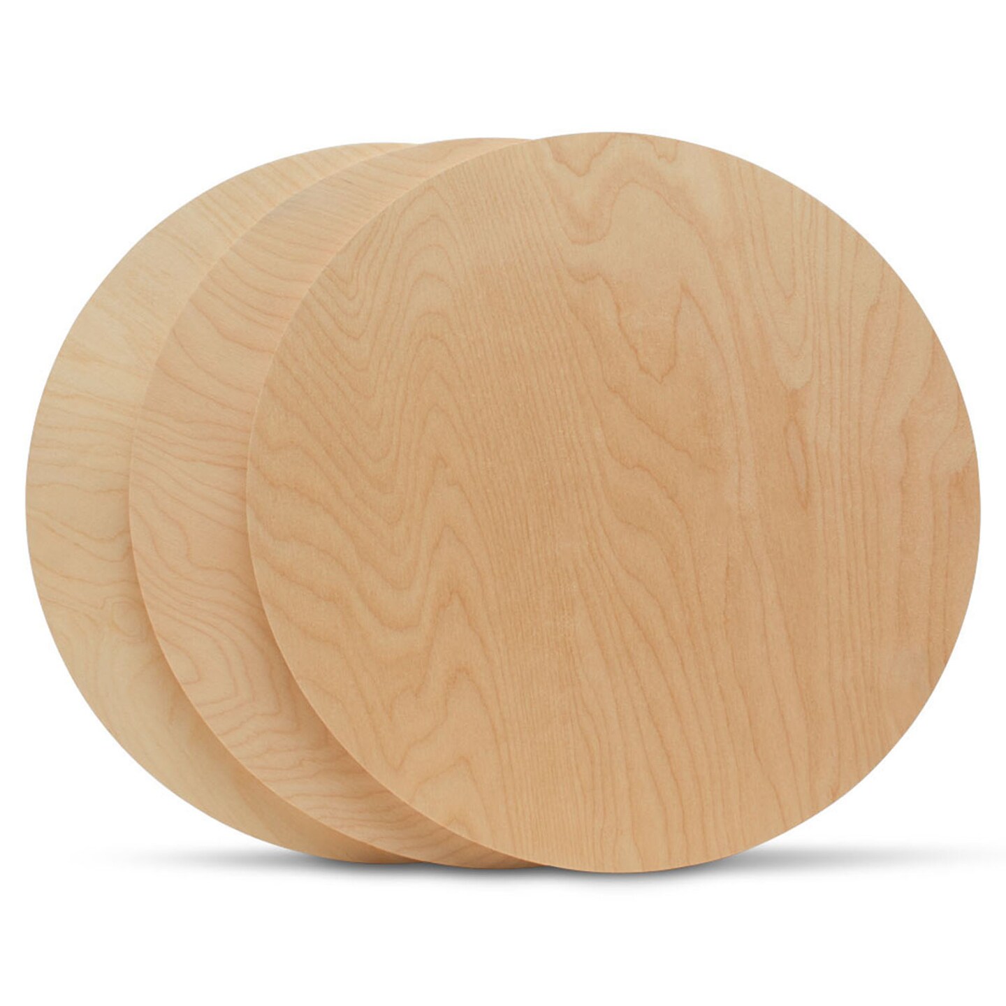  Round Wooden Plaques for Crafts, Natural Pine